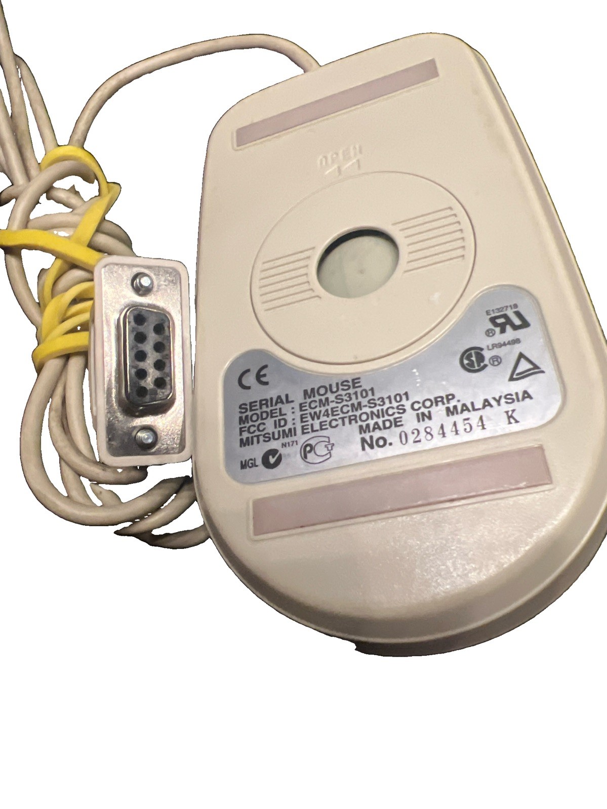 Vintage Mitsumi Serial Mouse ECM-S3101 Retro PC Ball Mouse - /Untested As-Is #2