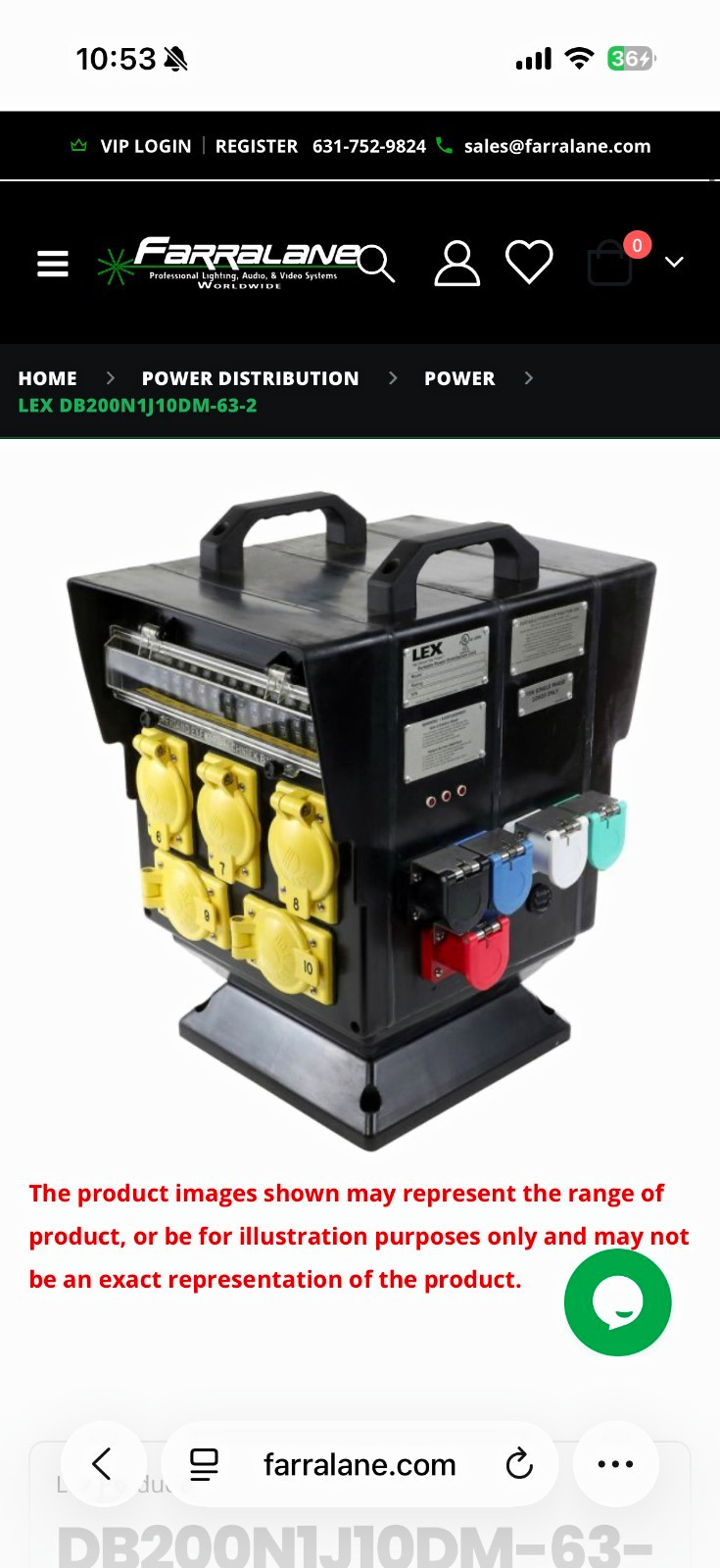 LEX Portable Power Distribution Unit 200A 120/208V 10-Out Rainproof