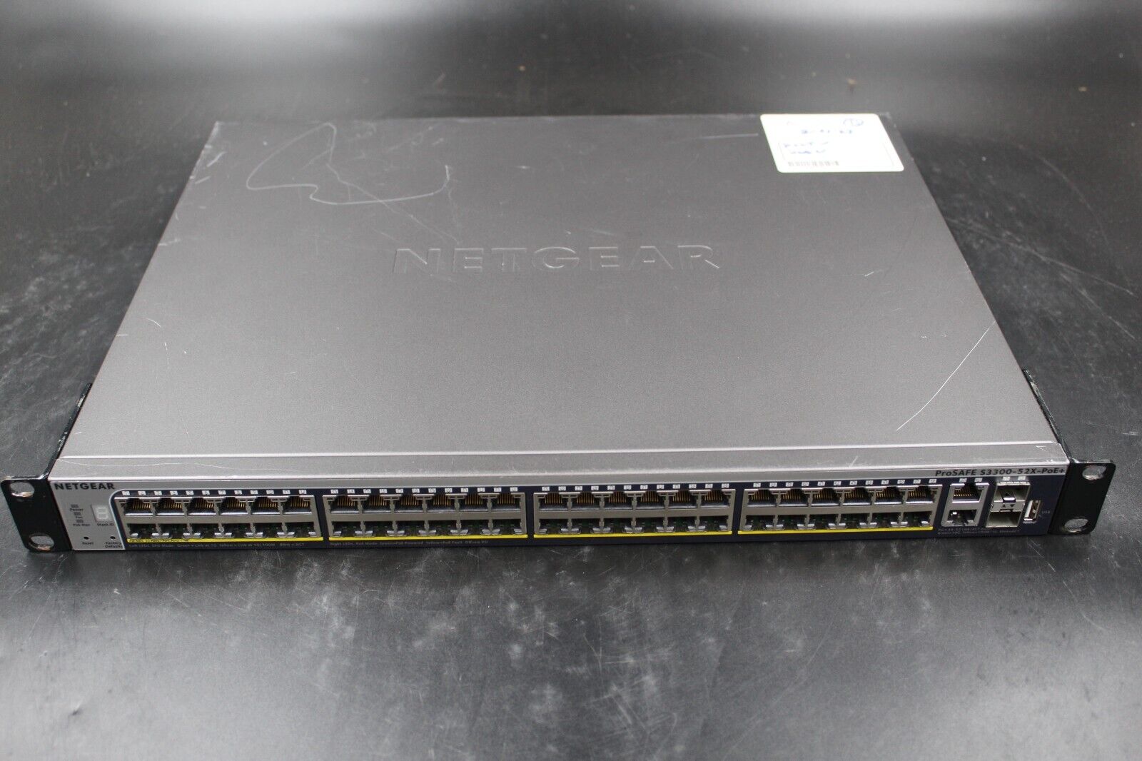 Netgear Prosafe S3300-52X-PoE+ 48-Port Gigabit Ethernet Network Switch TESTED