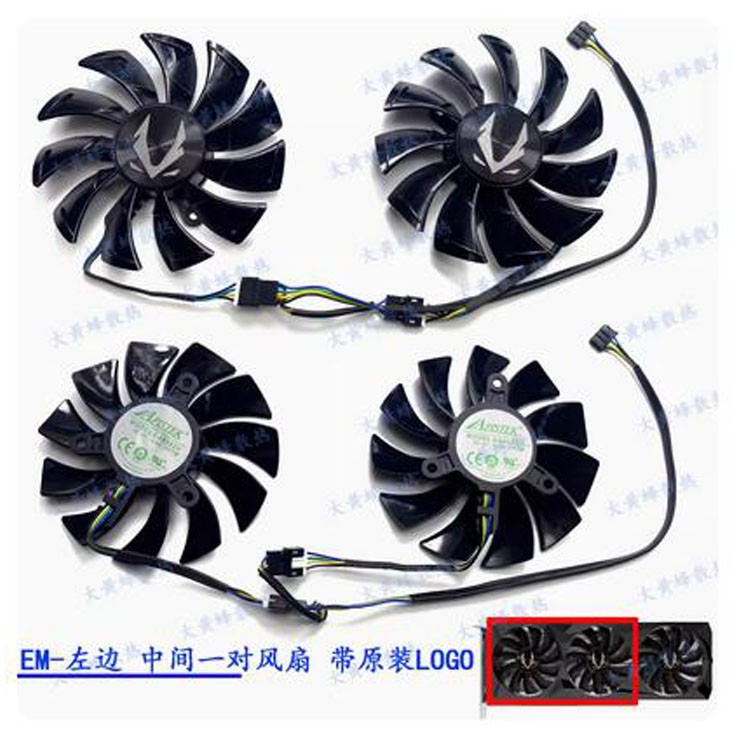 For ZOTAC RTX2080 2080ti AMP Edition Graphics Card Fan GA92S2U/1FY09215E12S