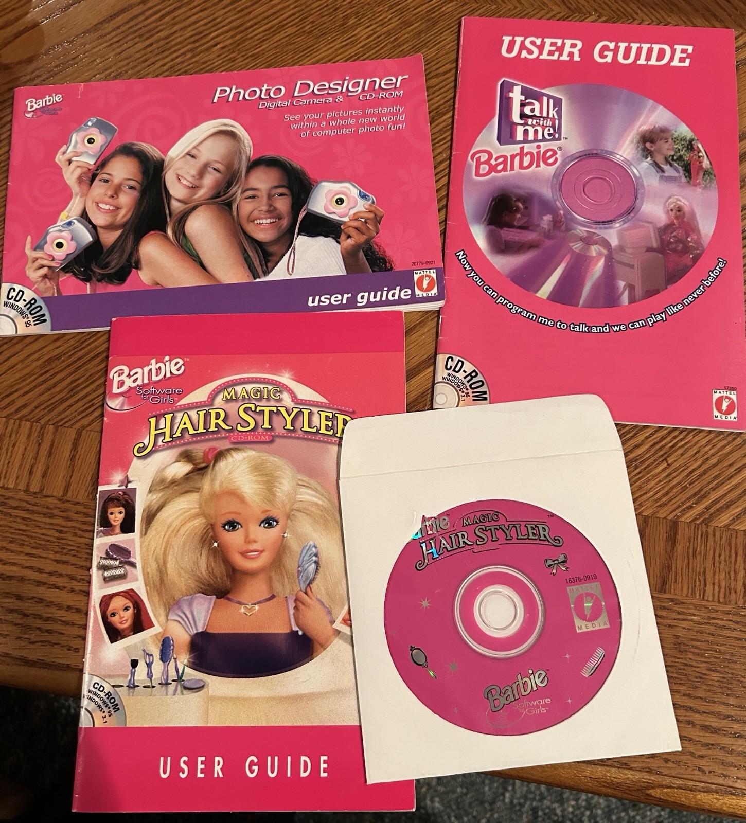 Barbie CD ROM Magic Hair Styler And User Guides