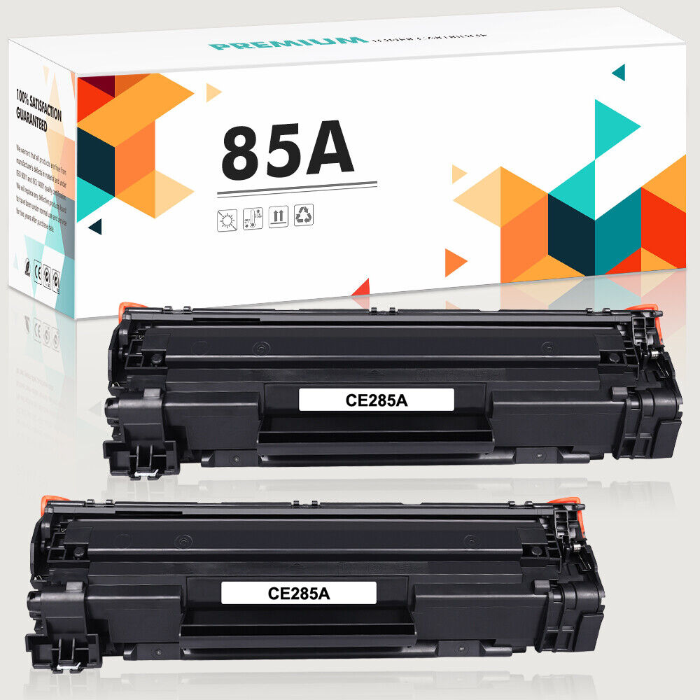 2 Pack Black CE285A 85A Toner Cartridge For HP Laserjet Pro M1134 M1136 M1137