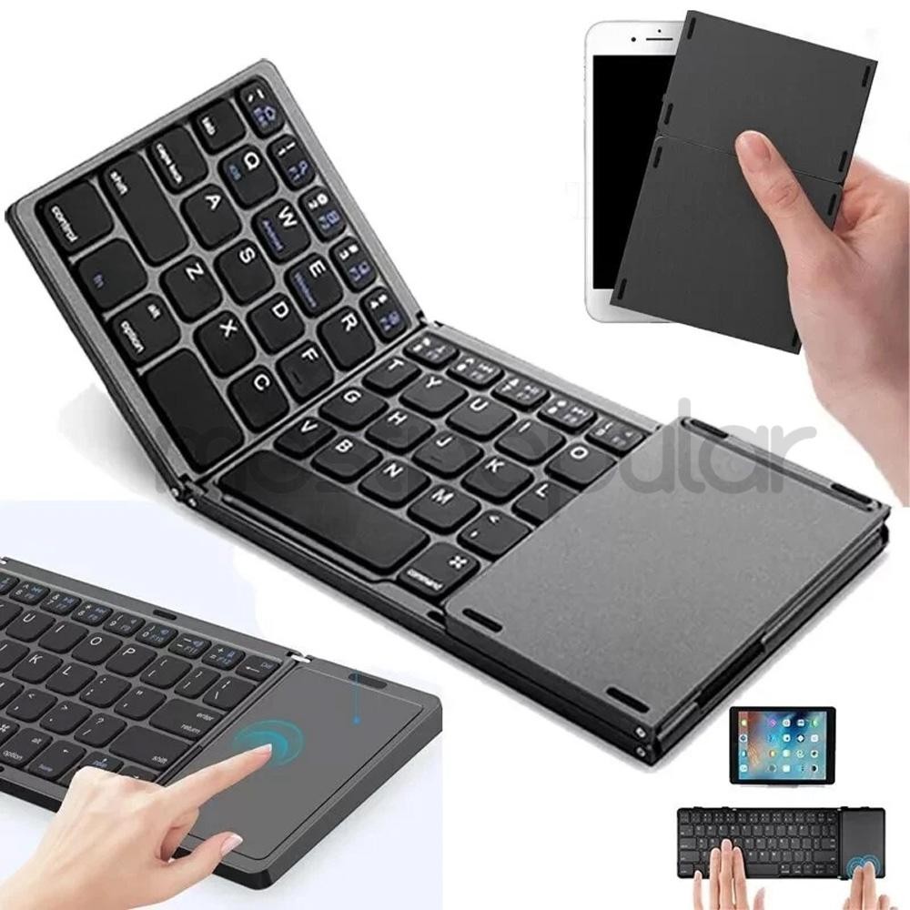 Mini Folding Wireless Bluetooth Keyboard With Touchpad for Laptop Tablet Phone