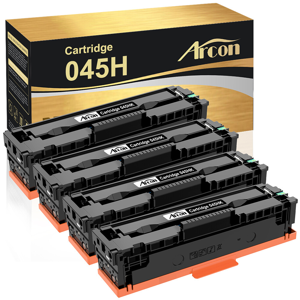 4PK Black for Canon 045 H Toner Cartridge imageClass MF632Cdw MF634Cdw LBP612cdw