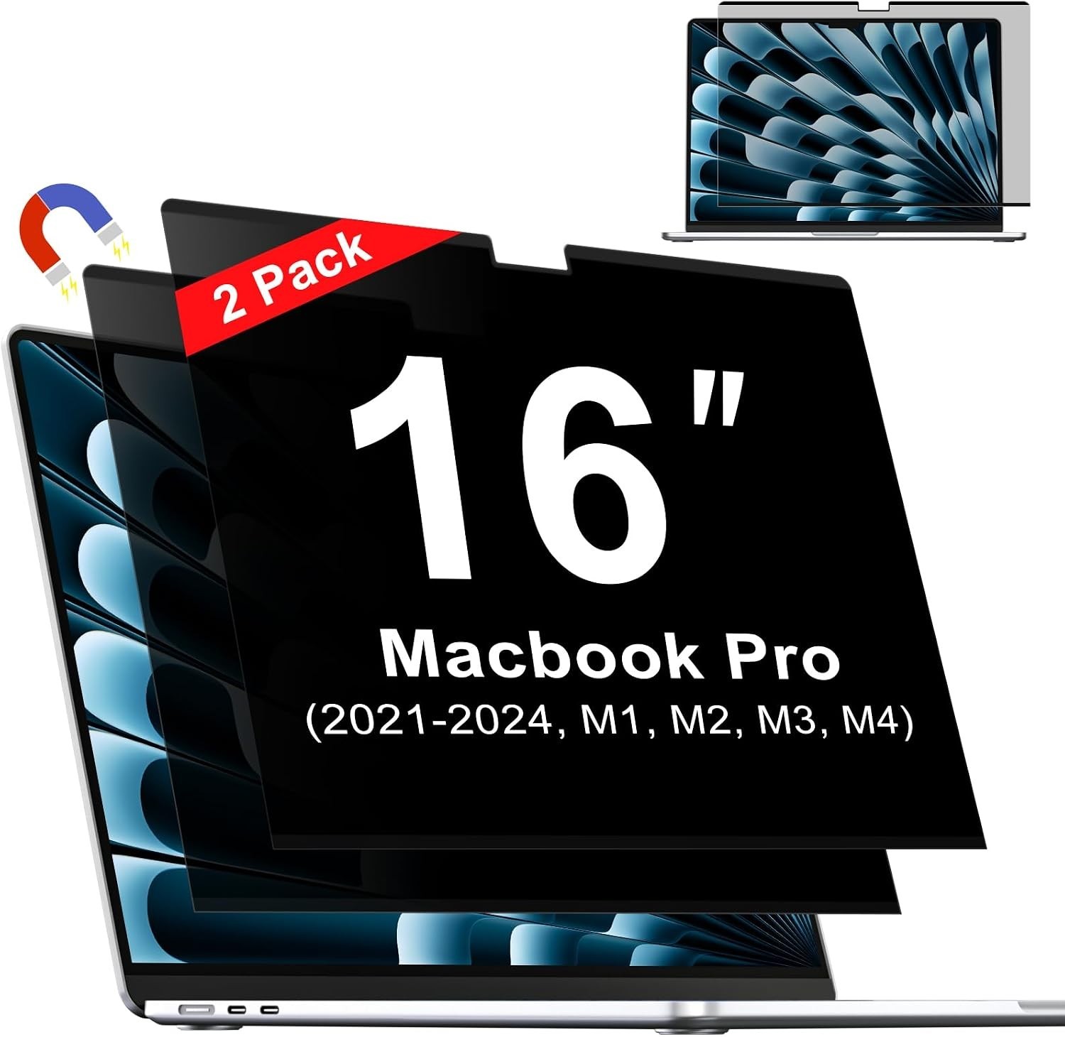 Scratch-Resistant Magnetic Privacy Screen for MacBook Pro 16 Inch - Matte Finish