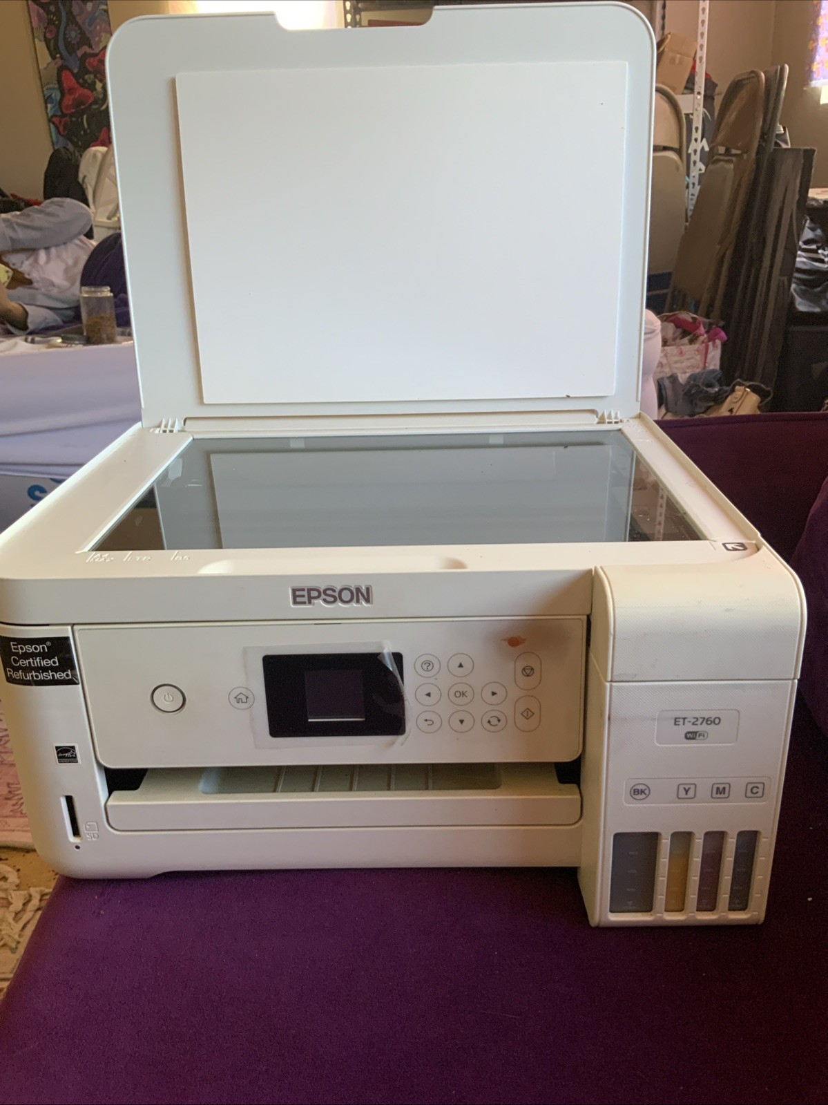 Epson EcoTank ET-2760 Supertank Color Inkjet All-in-One Printer - White