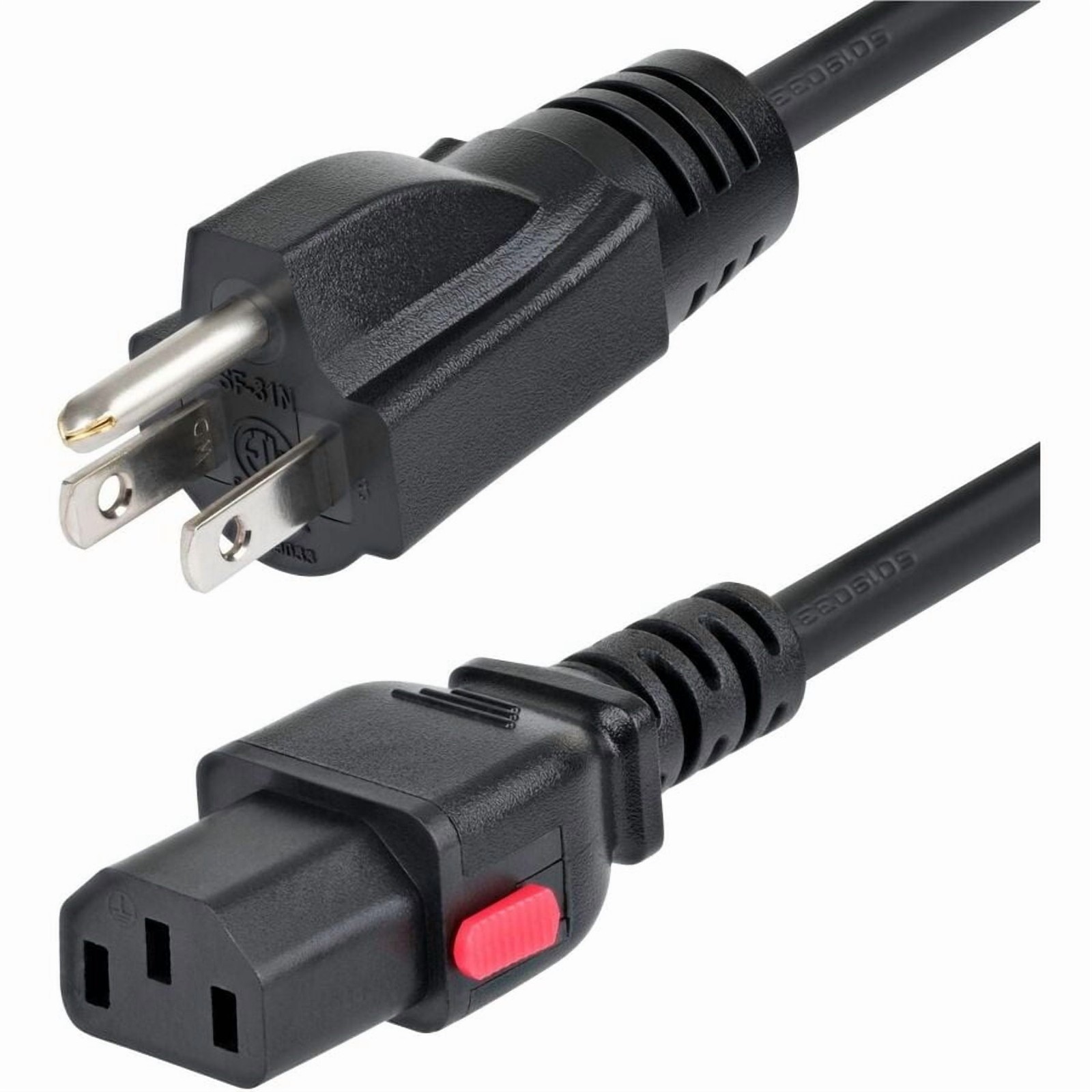 StarTech 3FTLC10APOWERCORD 3ft Power Cord NEMA 5-15P to Locking C13 Black