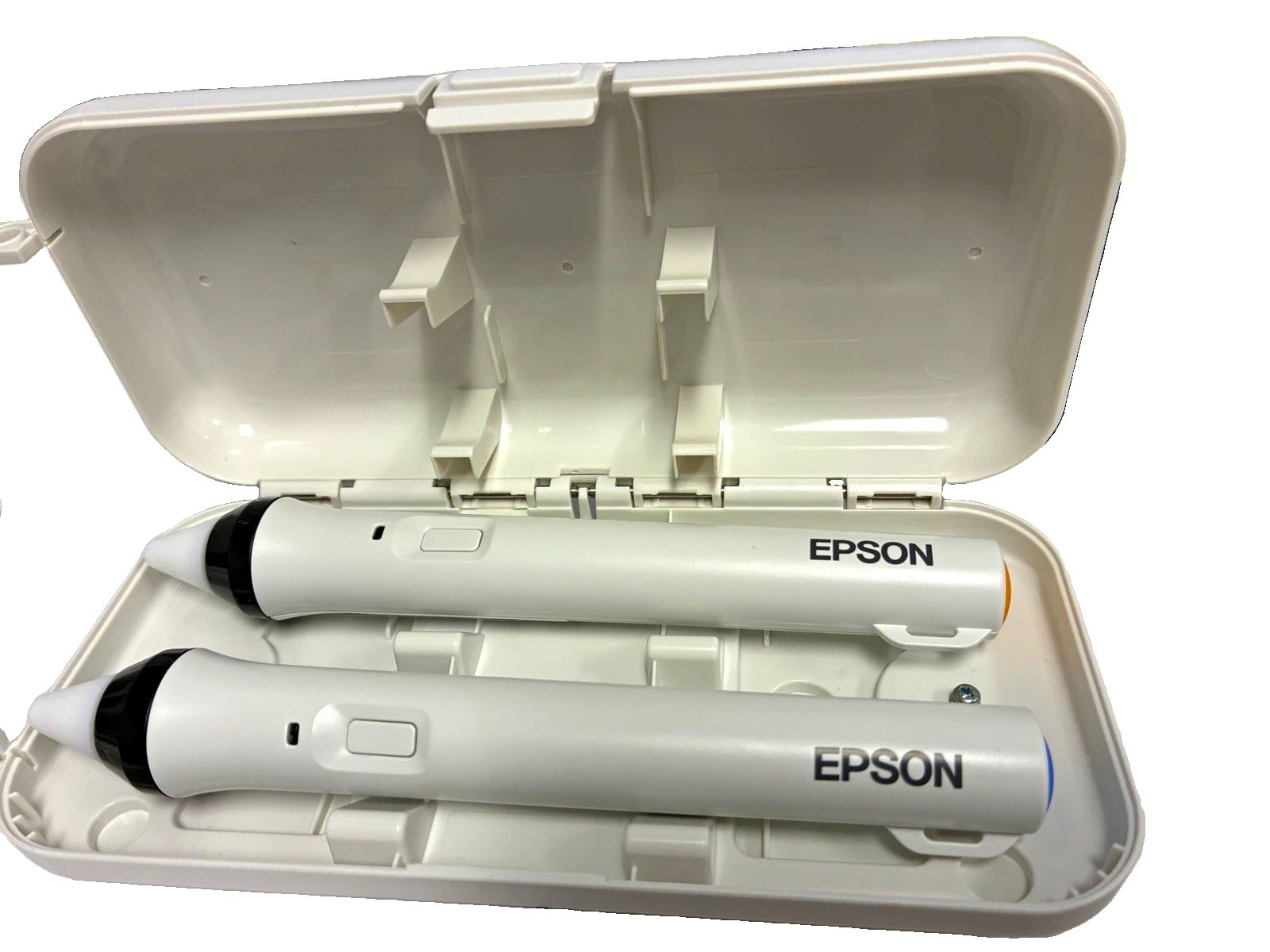 Epson ELPPN04 Easy Interactive Pen Set w/ Storage Case, Blue/Orange/White