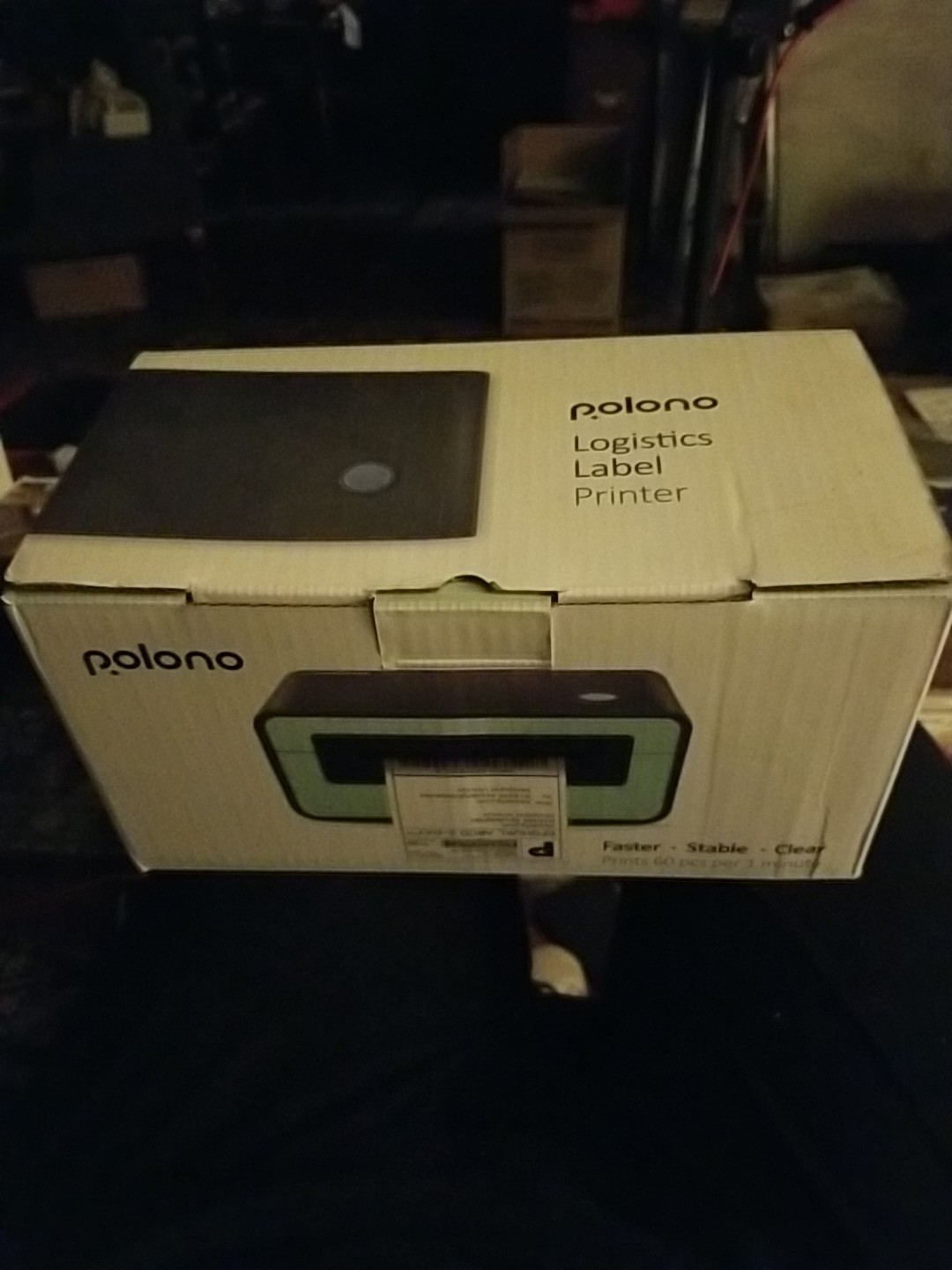 Polono PL60 Thermal Label Printer Compatible With Windows & Mac In Black/Green
