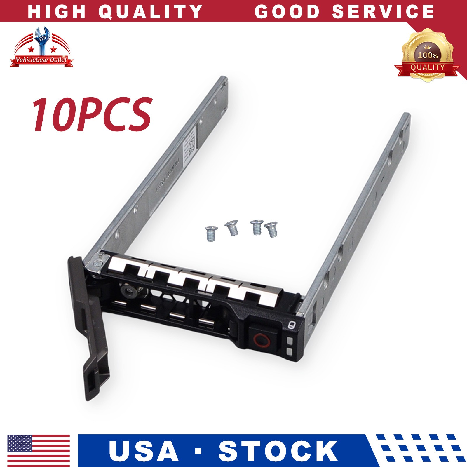 10PCS G176J Server Hard Drive Trays For Dell PowerEdge R620 R630 R720 R730xd