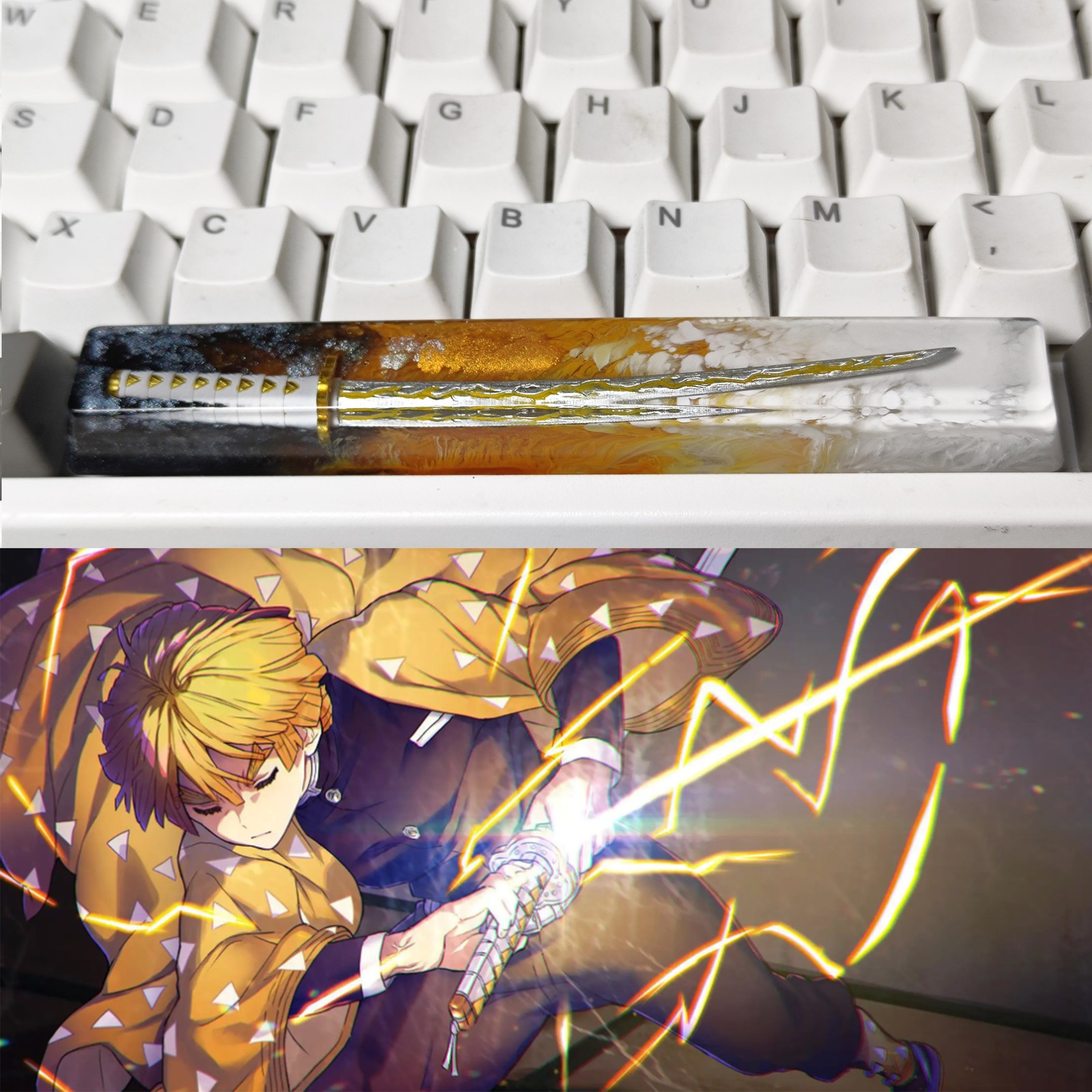 Demon Slayer Resin Keycap DIY 1*6.25u Spacebar OEM Profile For Cherry MX Gift