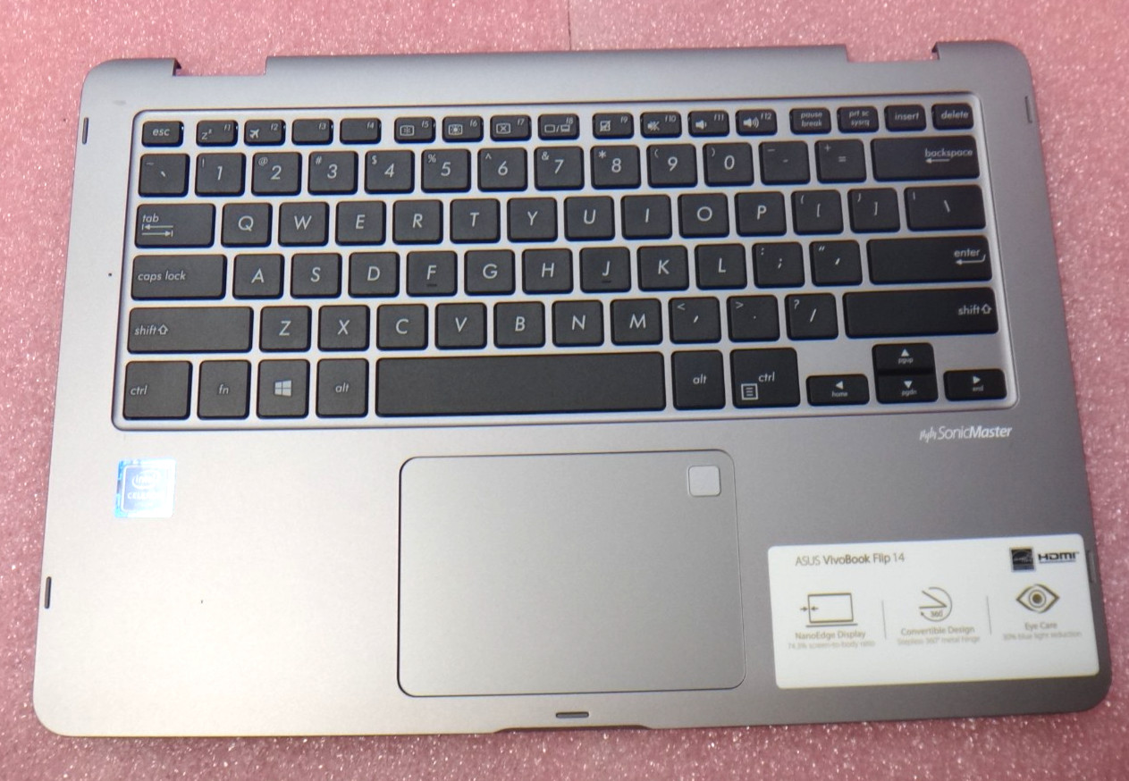 Genuine Asus Flip TP401M TP401MA Palmrest with Keyboard + Touchpad 13N1-33A0H01
