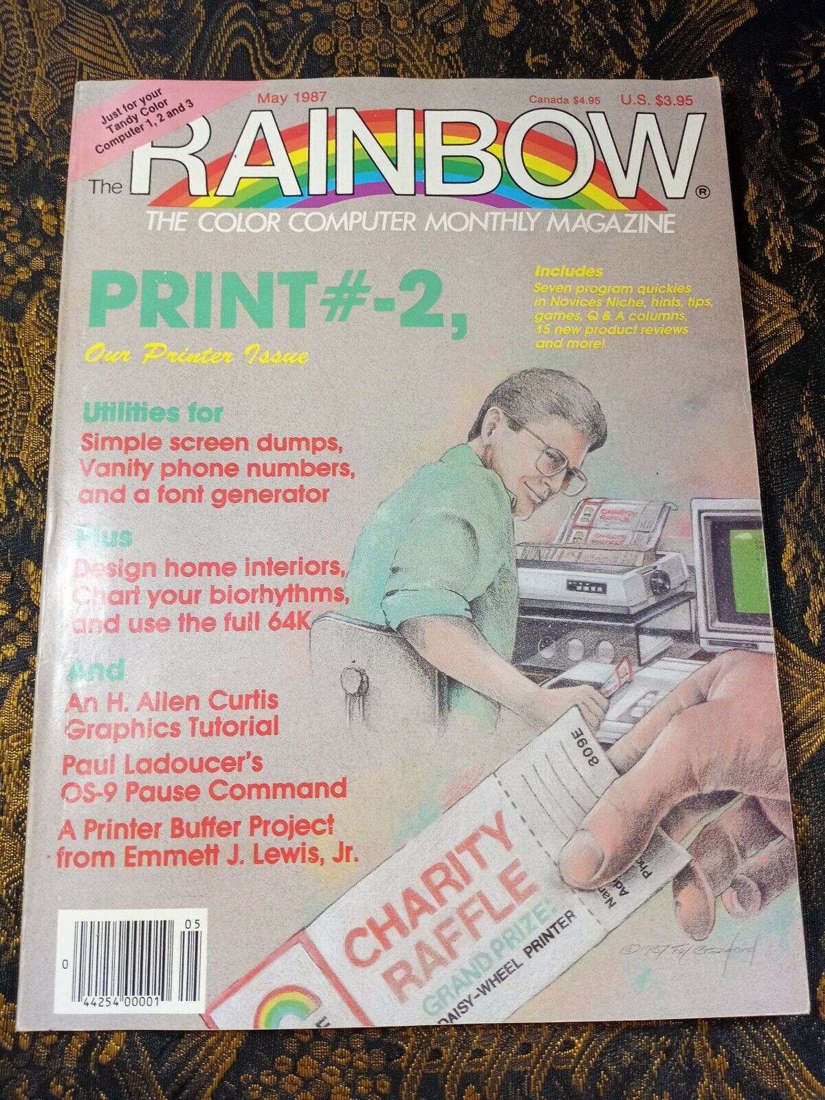 Rainbow Computer Magazine May 1987 VG Graphics Printing Design