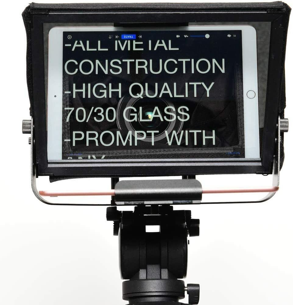 Video Camera DSLR Teleprompter Glass Glide Gear TMP100 Tablet iPad Smartphone