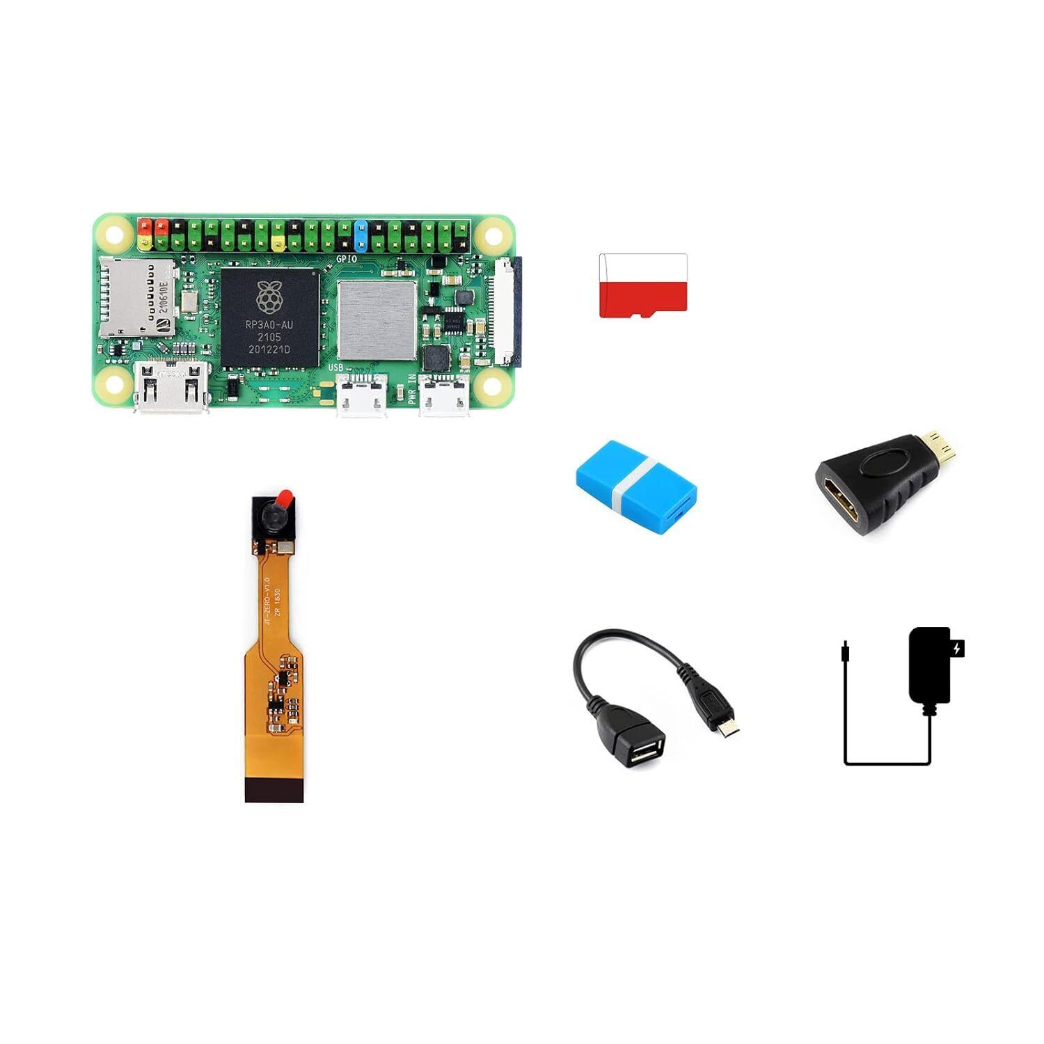 Waveshare Package C Compatible�with Raspberry Pi Zero 2 WHC Bundle with Zero V