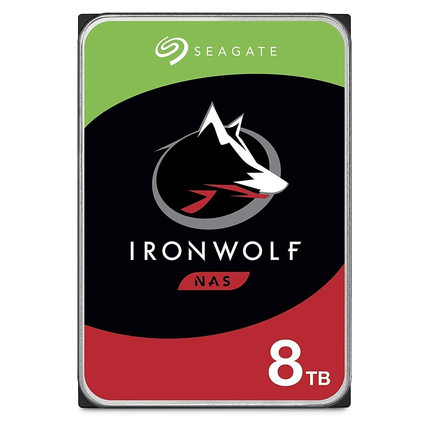 Seagate IronWolf 8TB NAS Internal HDD CMR 3.5in SATA 7200 RPM (ST8000VN004) NEW