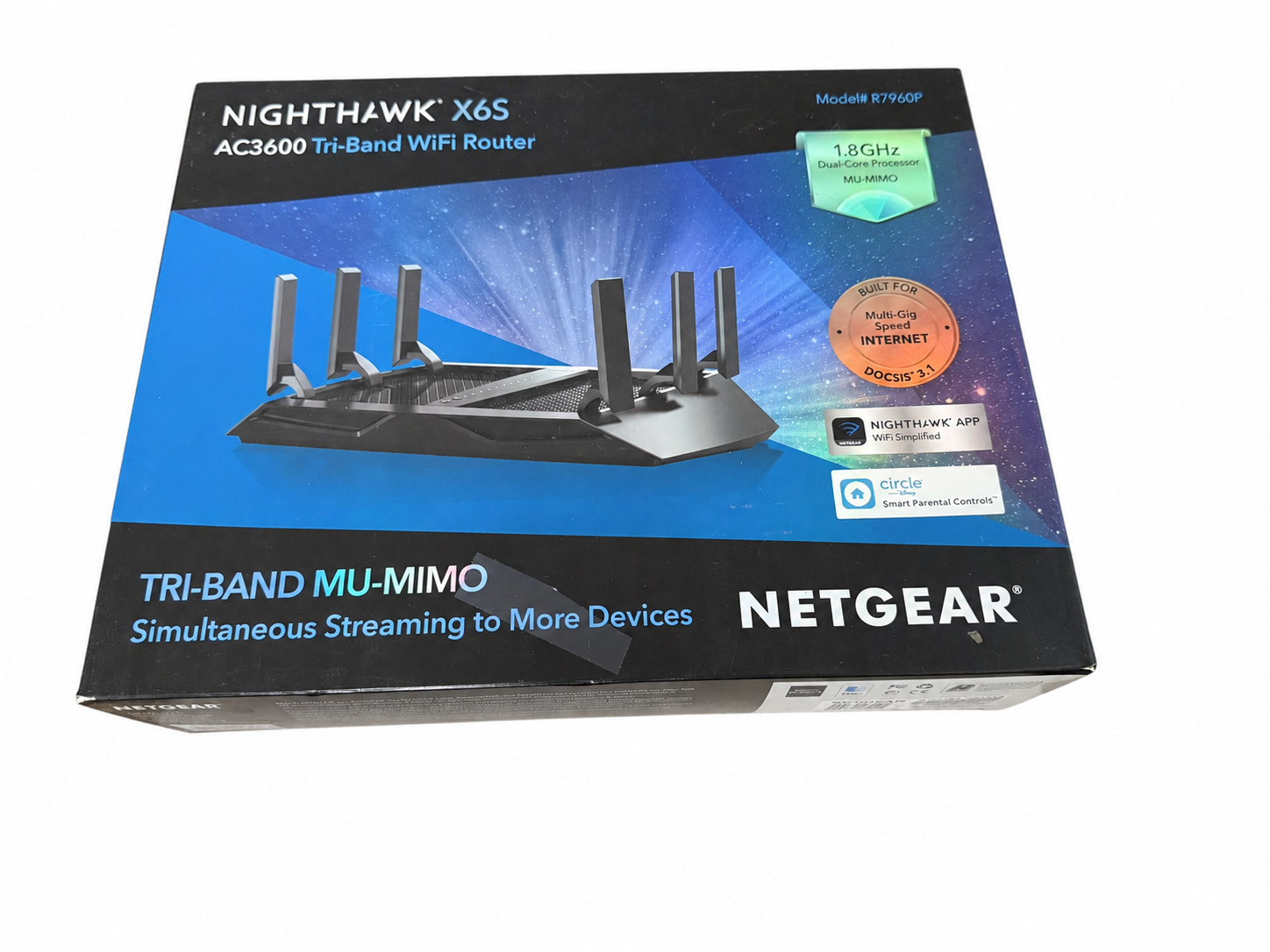 NETGEAR Nighthawk X6S R7960P AC3600 Tri-Band Wi-Fi Router with Box