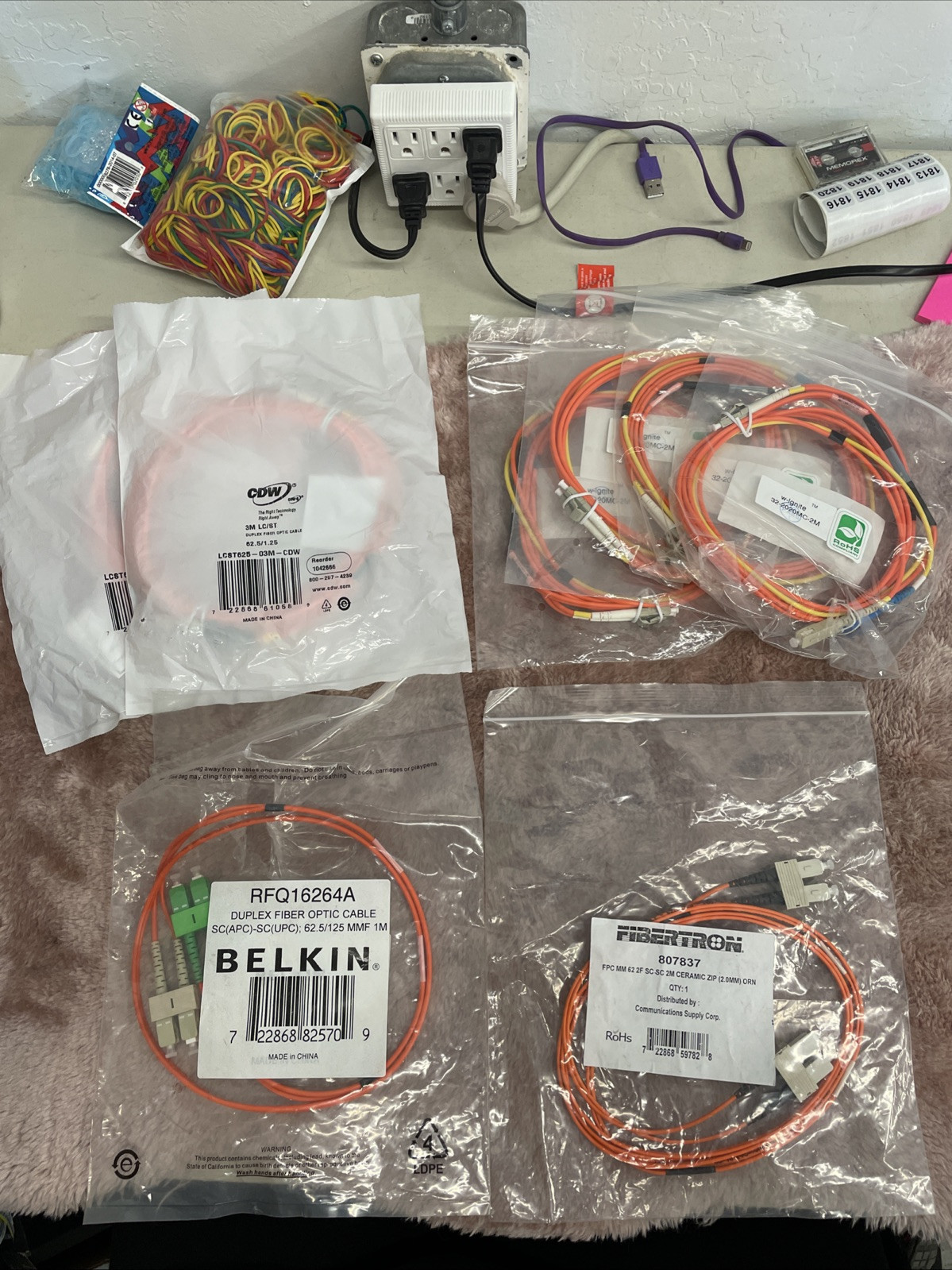 Mixed lot 8 - fiber optic cables