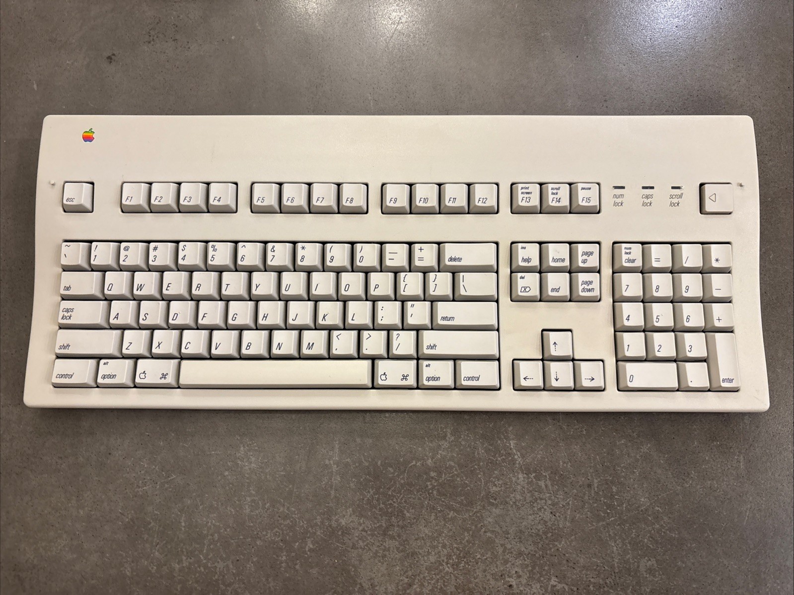 Apple Extended Keyboard II M3501 ADB Works For Power Macintosh White ALPS 1990