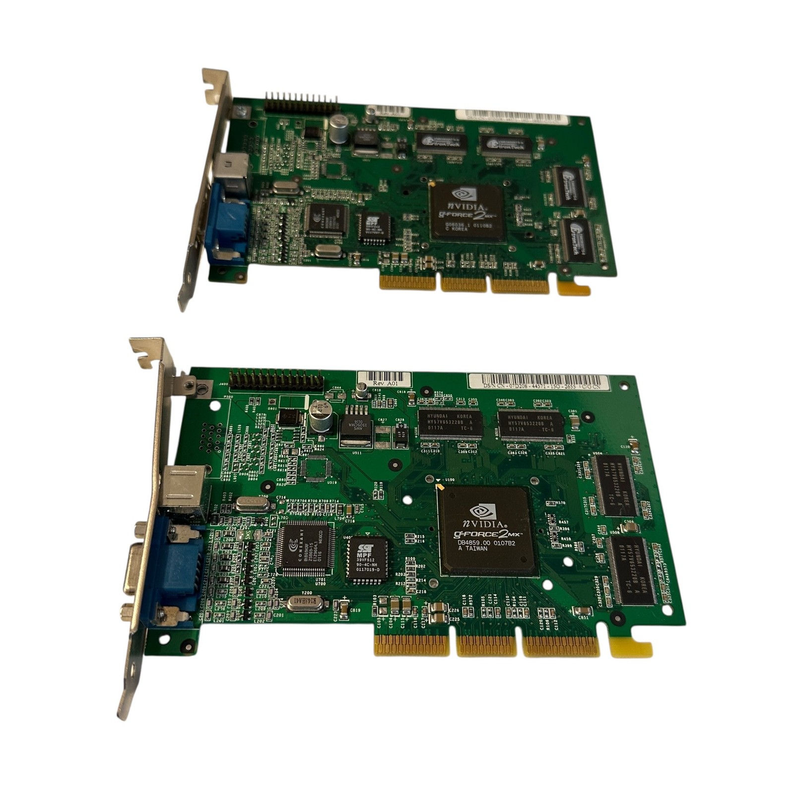 Lot of 2 nVidia gForce2 MX Model P55 AGP Card N11071