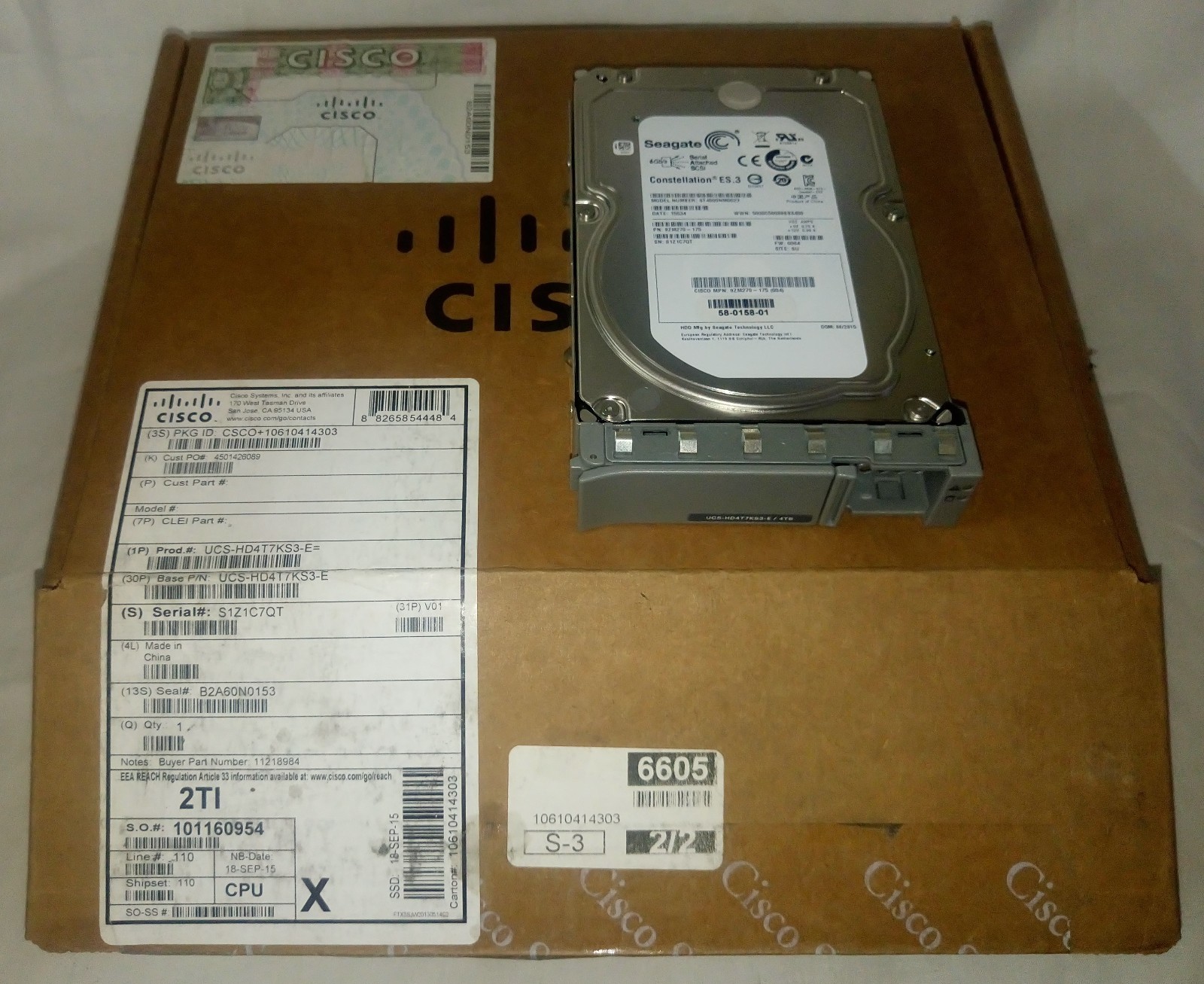 CISCO UCS-HD4T7KS3-E 4 TB SAS 7.2K RPM 3.5 INCH HDD