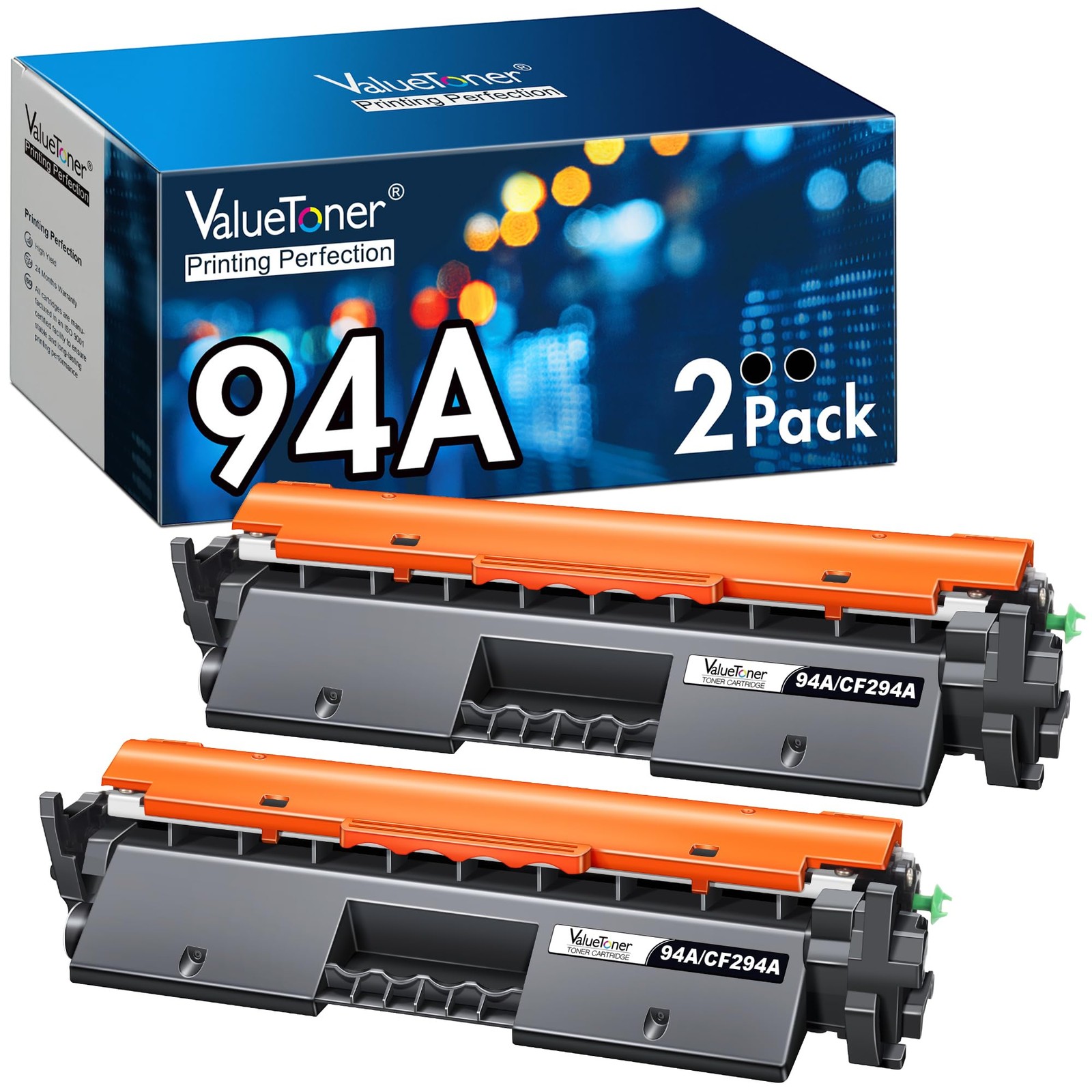 Valuetoner 94A CF294A CF294X Toner Cartridge (2-Pack Black)