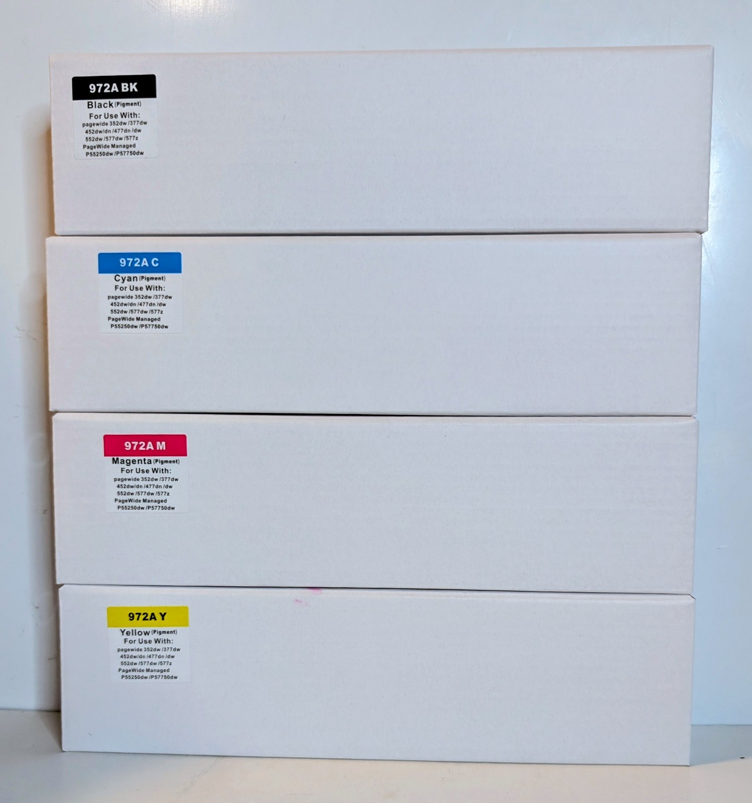 HP 972A  Ink Cartridges 4 PACK Black/Cyan/Magenta/Yellow Upgrade Software Inc.