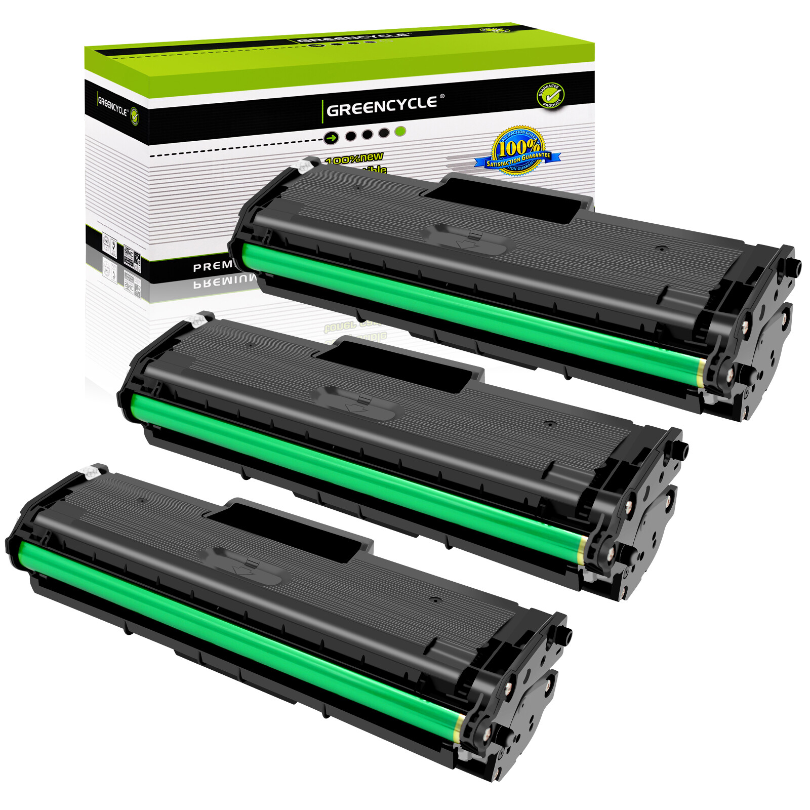 3 Pack MLT-D111L Laser Toner Fits for Samsung 111L Xpress SL-M2021 M2021W M2022W