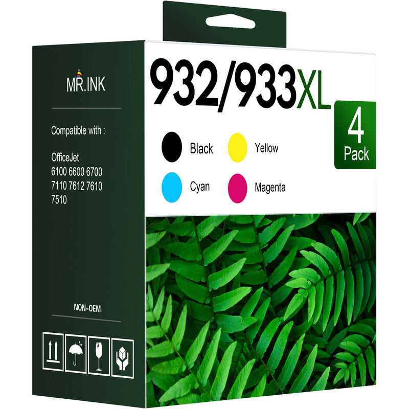 Mr.Ink 932Xl 933Xl Ink Cartridges Combo Pack Compatible For Hp 932Xl 933Xl 932