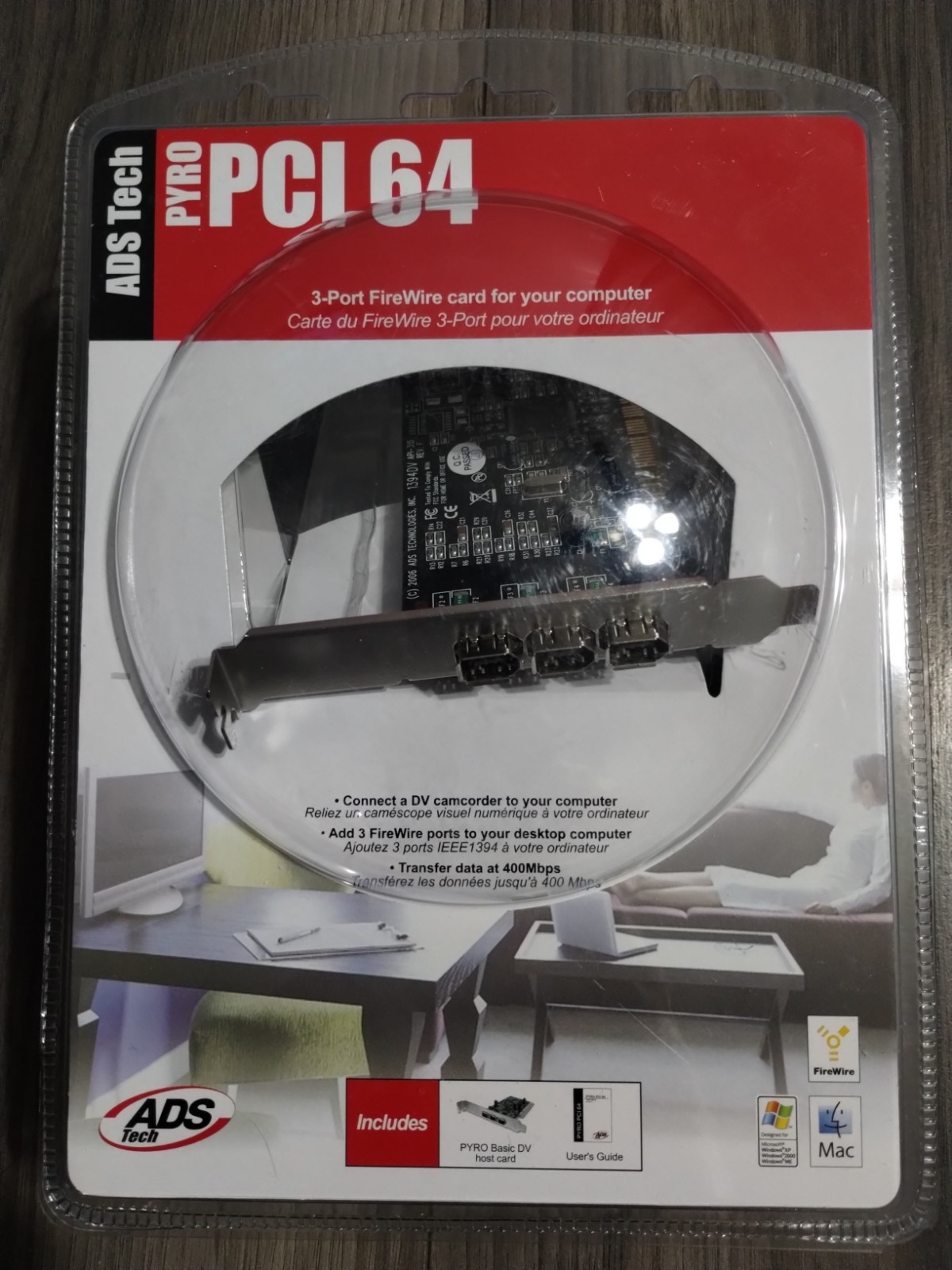 Pyro PCI 64 3 Port Firewire Card