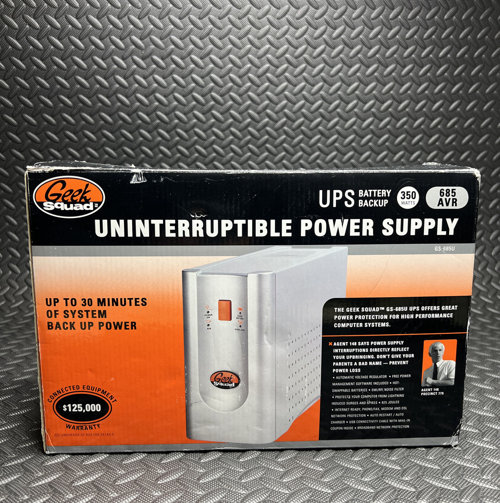 Geek Squad Uninterruptible Power Supply 685VA UPS Battery Backup System GS-685U