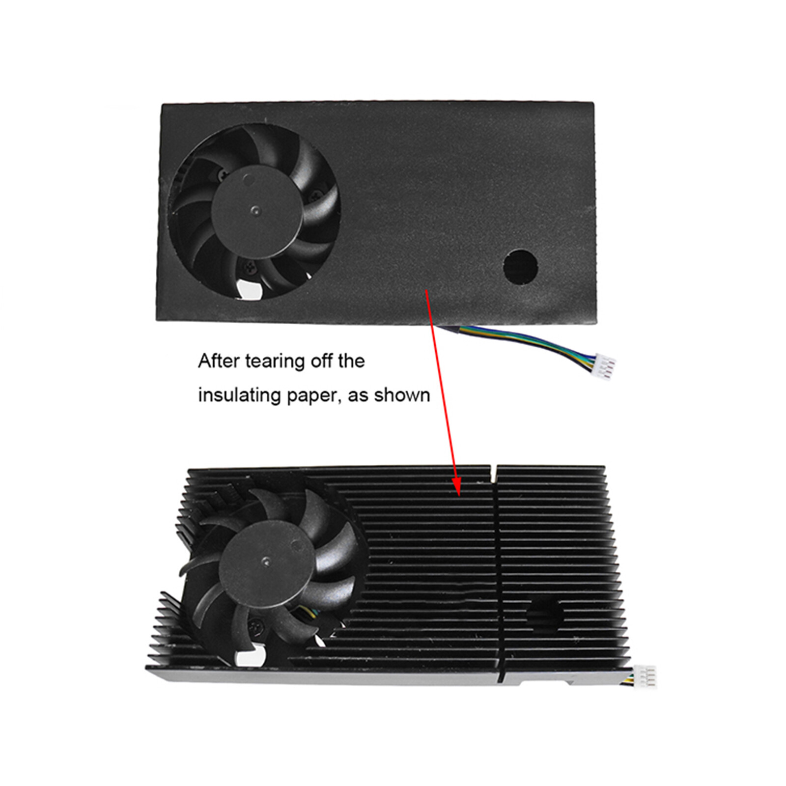 Aluminum Alloy Chip Radiator 5V 4 Wire Fan PWM Adjustable LED Cooling Module Fan