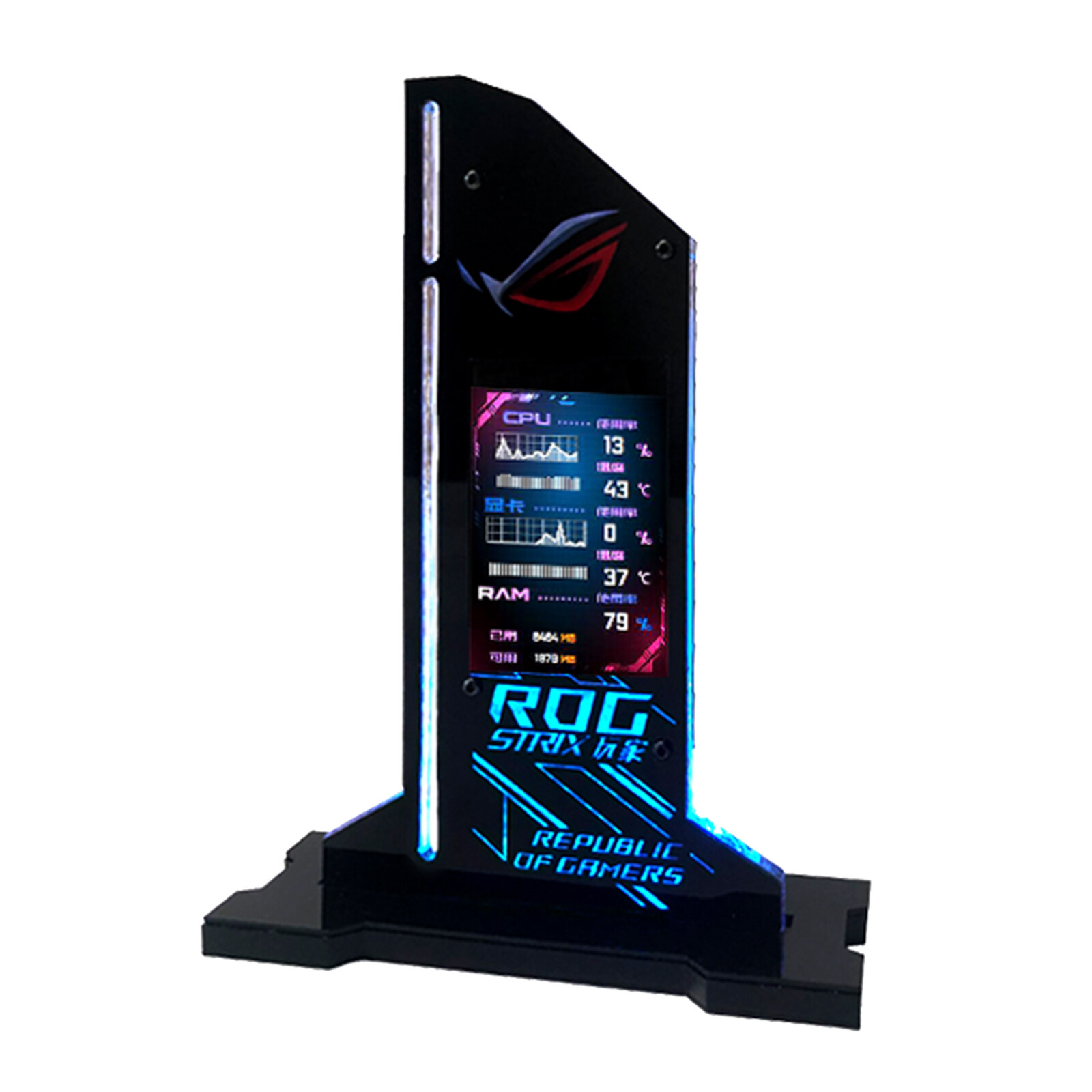 Graphic Video Card Bracket VGA Holder 2.4" LCD RGB CPU GPU RAM Monitor