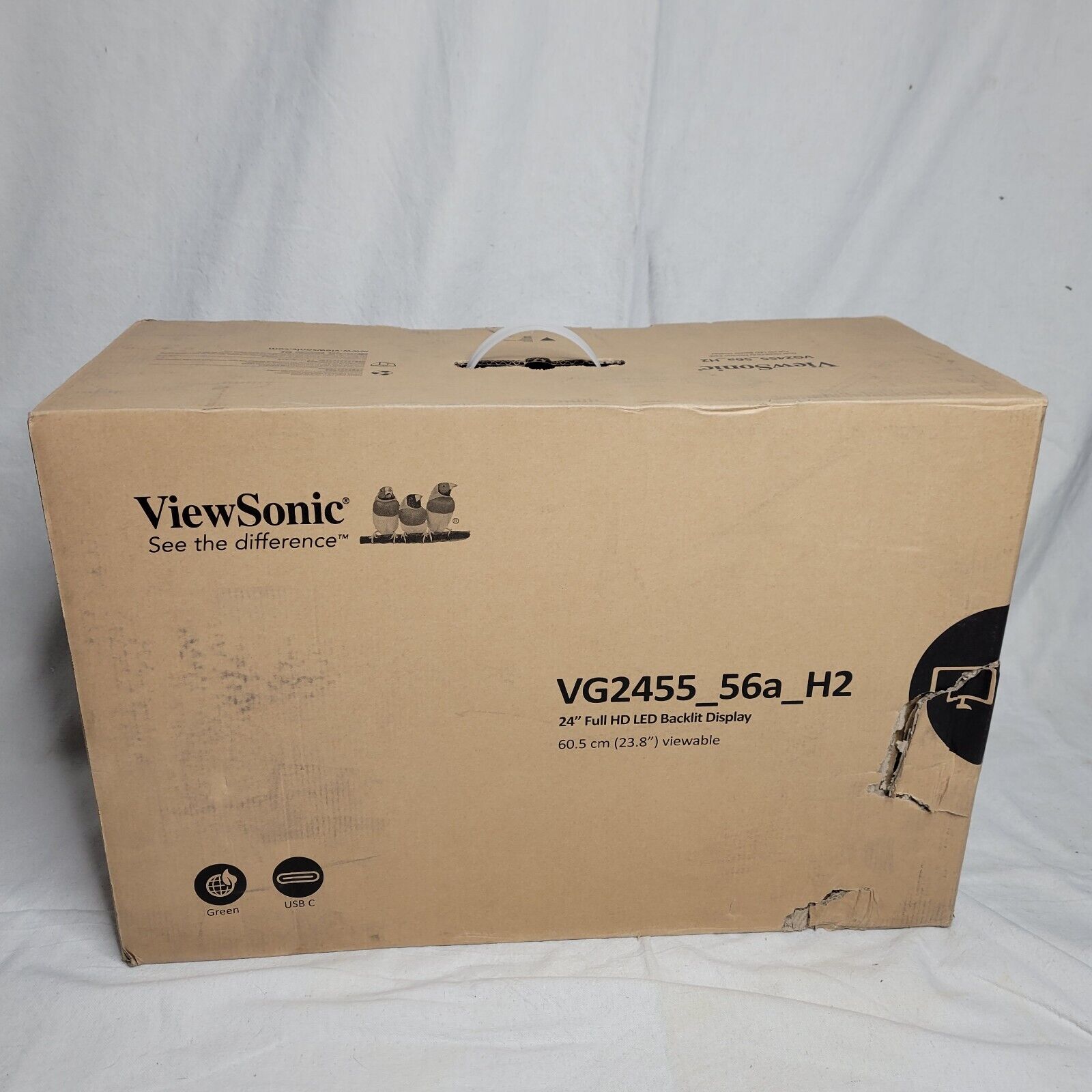ViewSonic VG2455-56A-H2 24IN 1080P Dual Head Only Monitor Pack Brand New