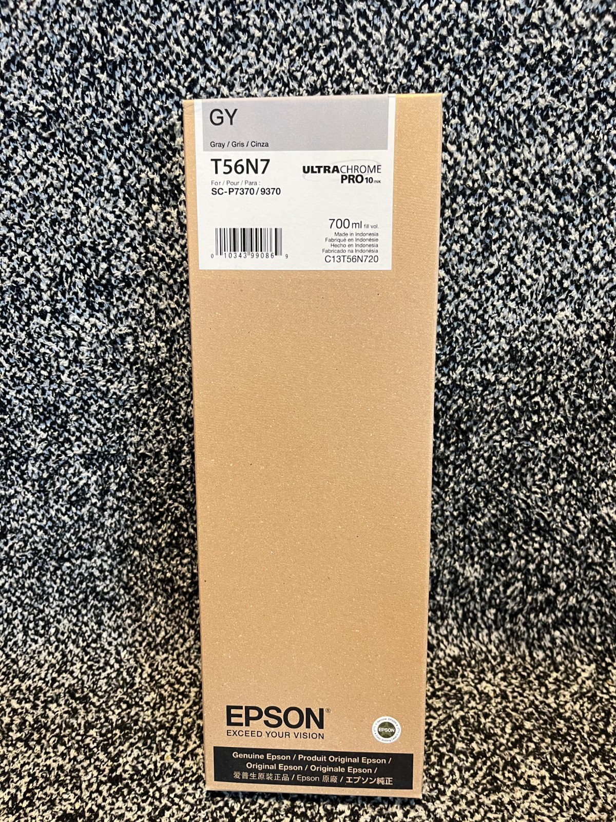 GENUINE EPSON T56N7 Gray Ink SC-P7370 SC-P9370 Date: September 2027