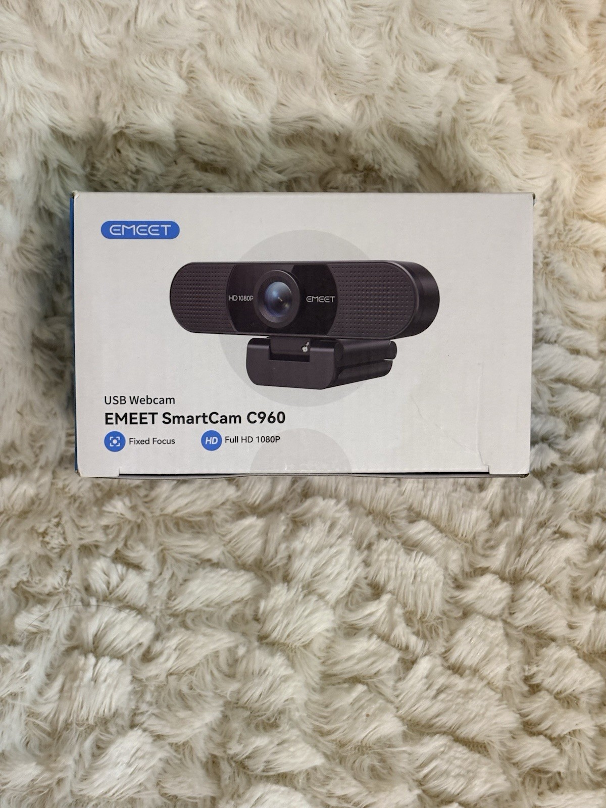 NEW SEALED Emeet SmartCam C960 USB Full HD 1080P Fixed Focus Webcam Black