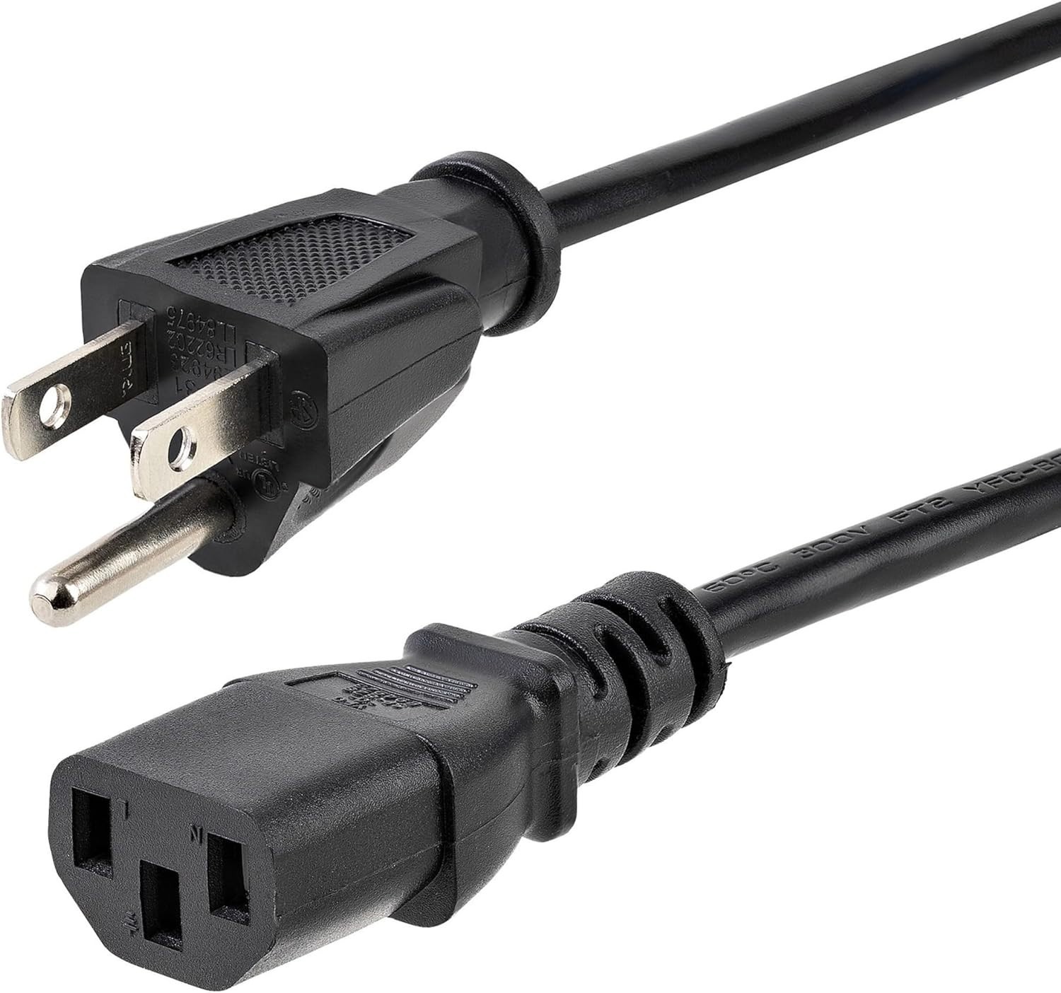 14AWG 10 ft Computer Power Cable NEMA 5-15P to C13 - Reliable Power Supply