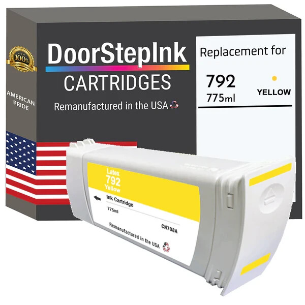 DoorStepInk Compatible Ink Cartridge for HP 792 775mL (CN708A) Yellow-USA