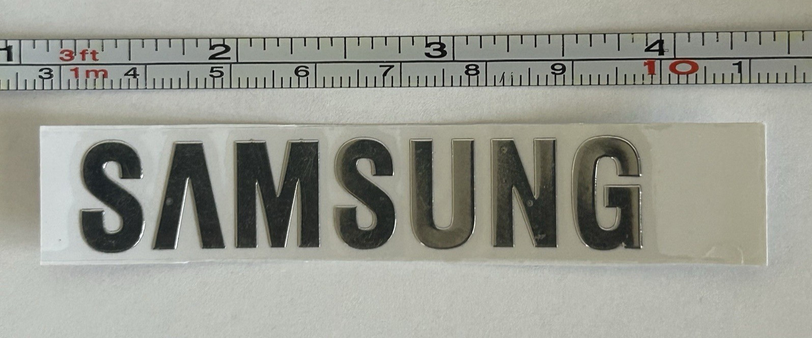 1 pcs SAMSUNG Sticker Logo 65mm x 15mm Chrome color