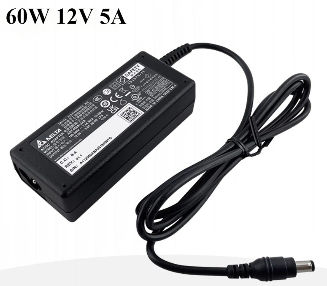 Original Delta 60W 12V 5A AC Adapter Charger ADT-060A12AA B-A Power Supply