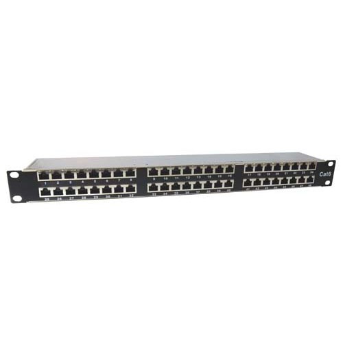 L-Com Cat6 Patch Panel, 48-Port Shielded EIA568A/B (DCP110C6-48S)