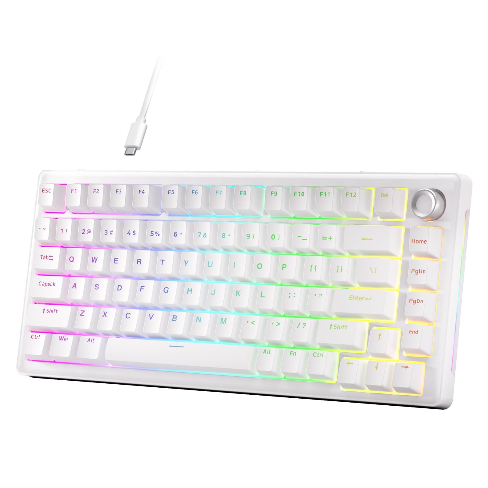 DK81E 75 Mechanical Gaming Keyboard, Hot-Swappable, Pre-Lubed Linear Switches...
