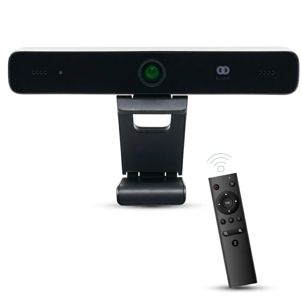 Boom Mezzo 4K AI AutoFraming Conference Camera, 115° Ultra Wide ePTZ Video Ba...