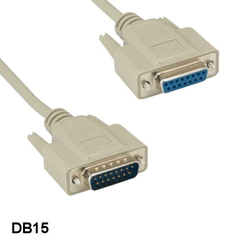 KNTK 6' DB15 to DB15 Extension Cable 28AWG Male/Female for Mac Monitor Joystick