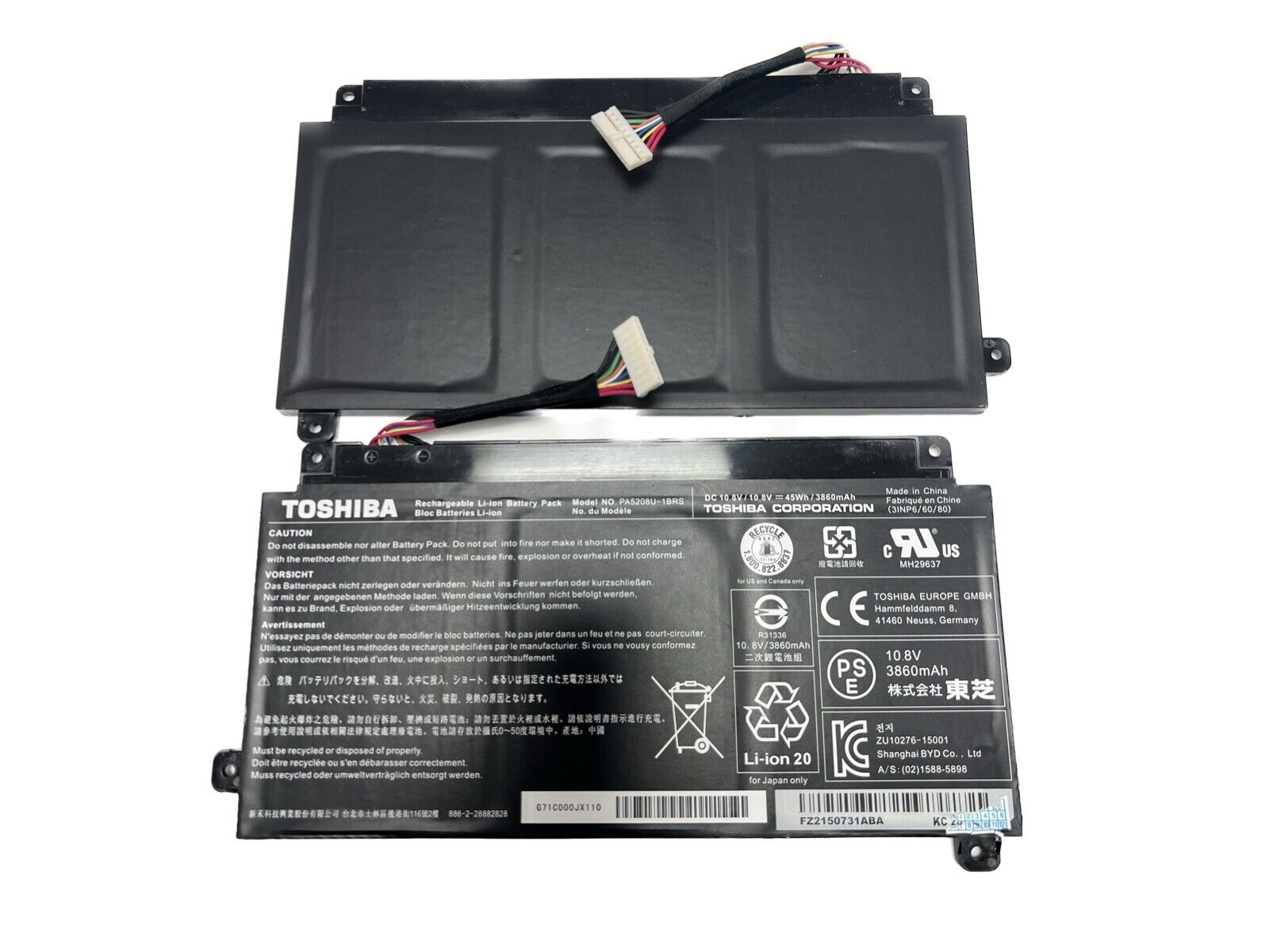 New genuine PA5208U-1BRS Battery fr Toshiba Satellite L55W-C P55W-C P000645720