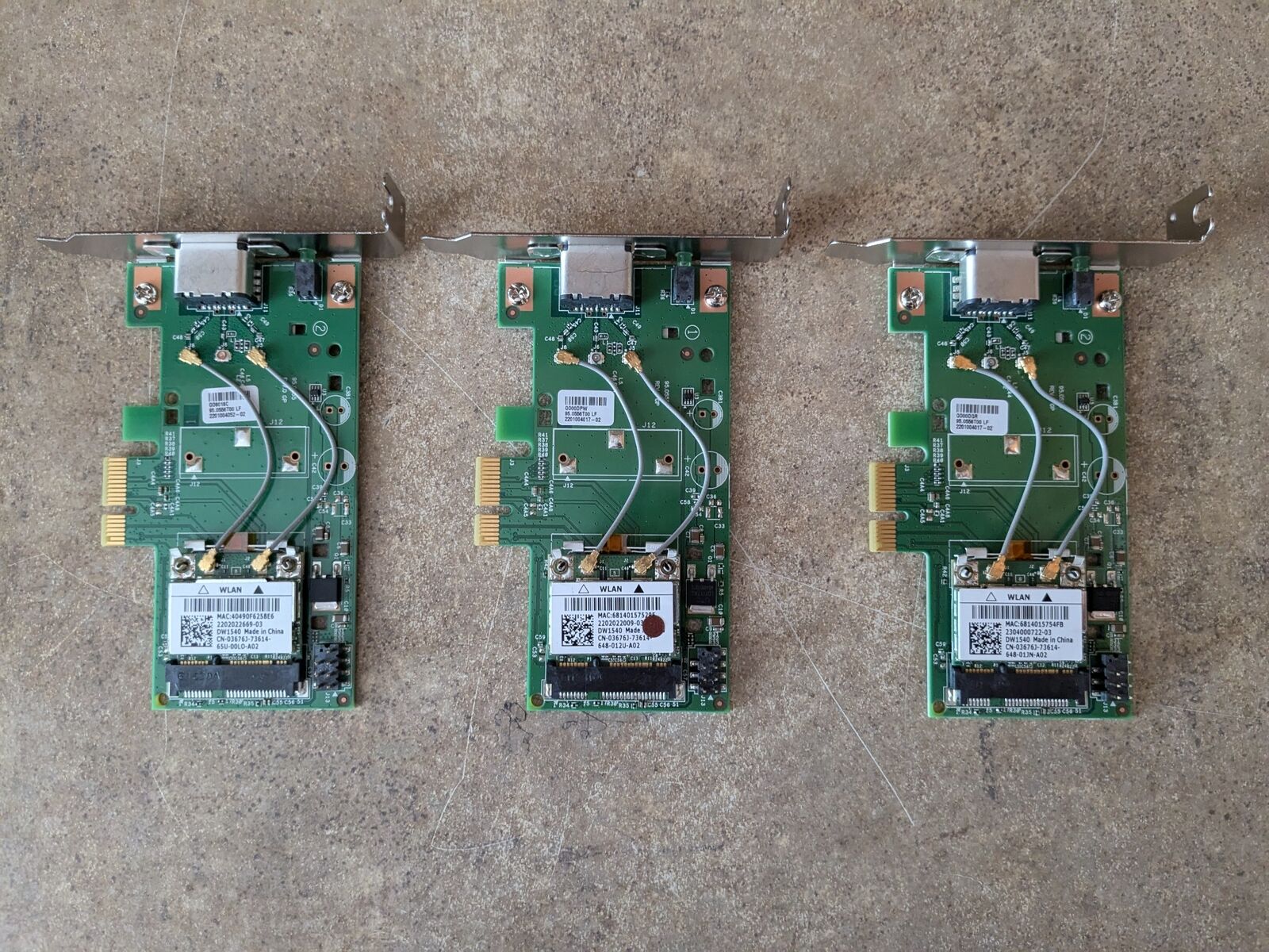 LOT OF 3 DELL CN-0H04VY BROADCOM BCM943228HM4L PCI WIRELESS ADAPTER L2-8(10)