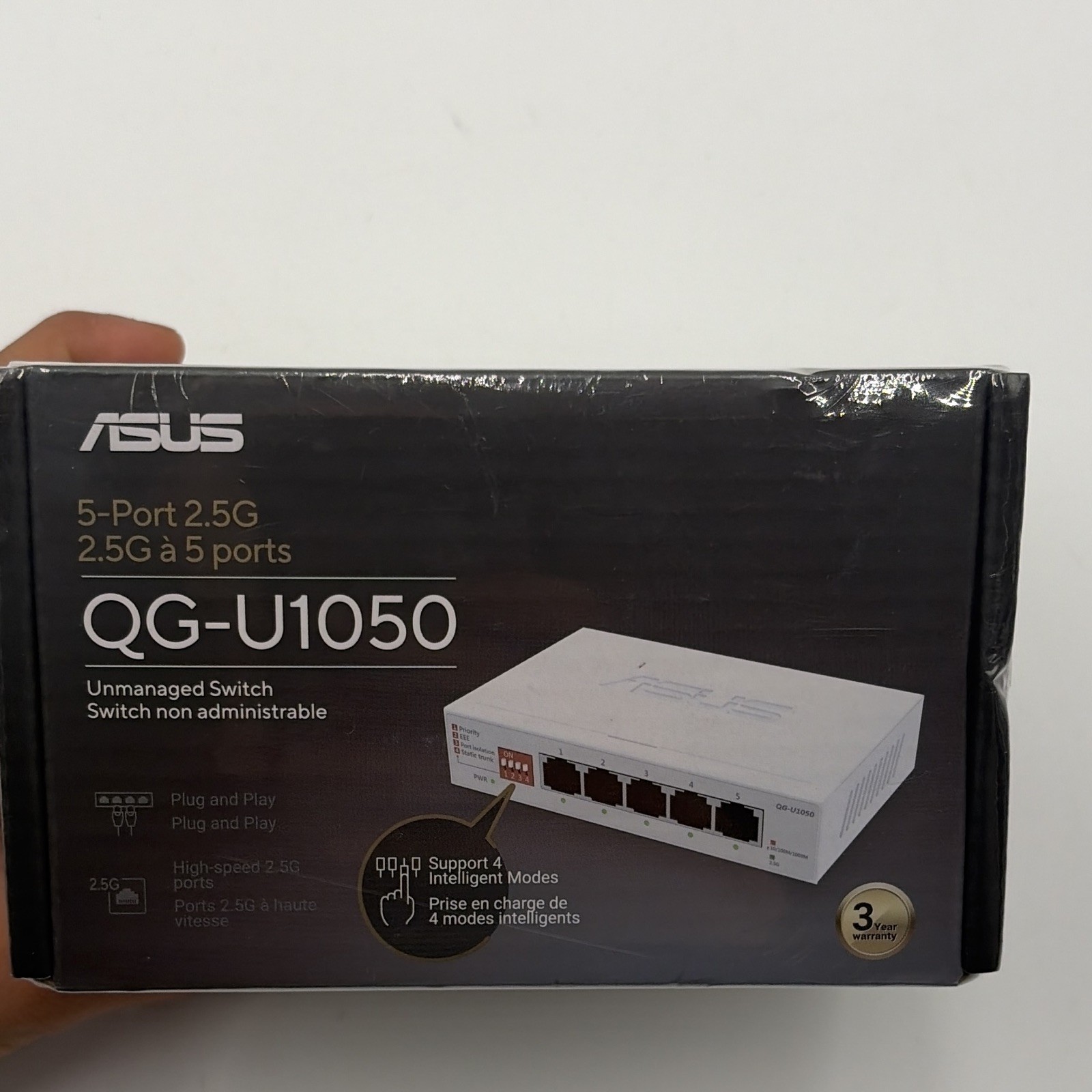 ASUS QG-U1050 5-Port 2.5G Ethernet Unmanaged Layer 2 Switch RJ-45