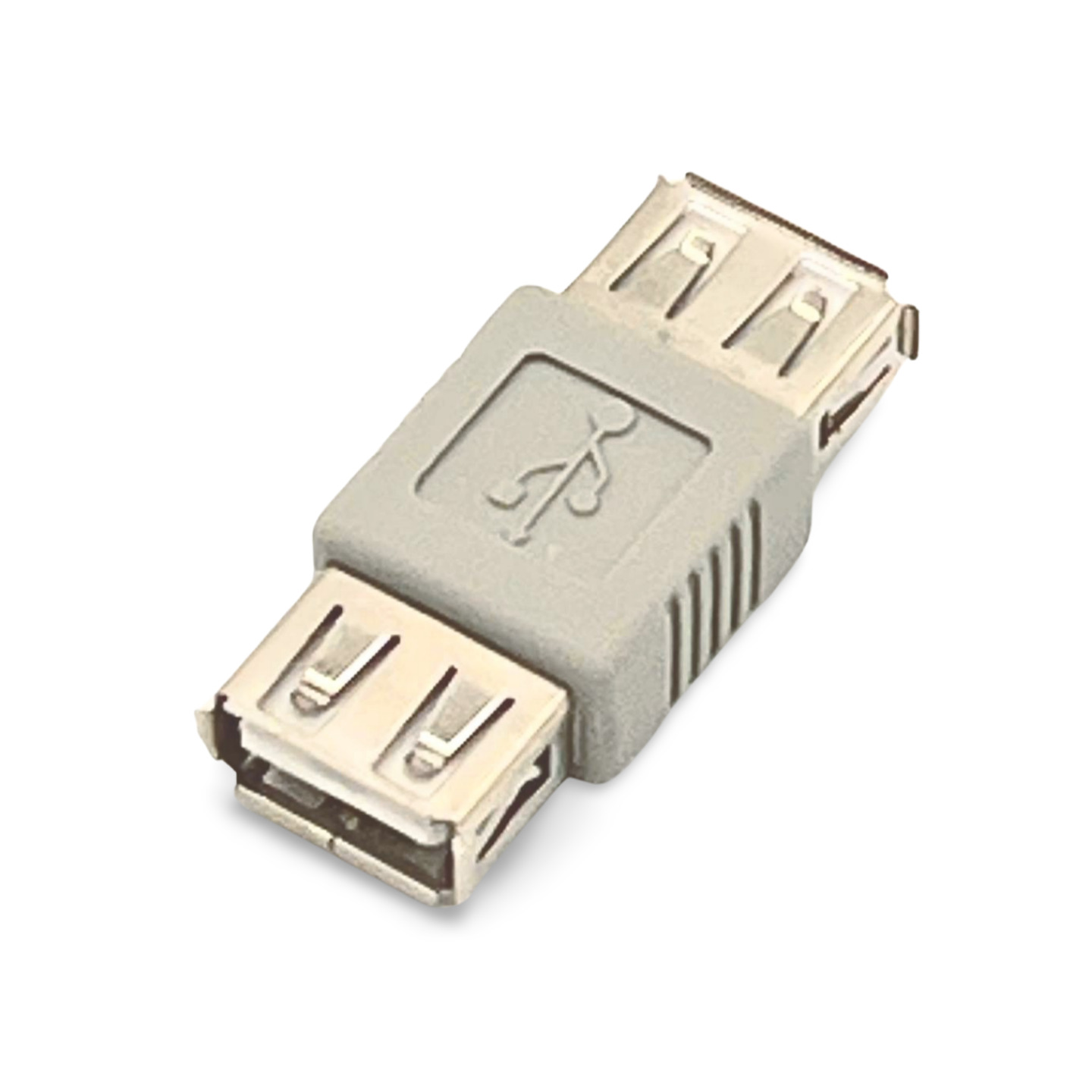 1in USB 2.0 Slim Gender Change Type-A Female to Female Adapter Coupler - Beige