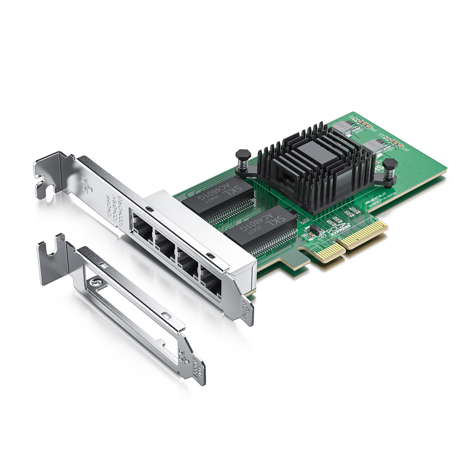 For Intel I350T4 1G Network Adapter Quad Port Ethernet Server Adapter PCIe X4