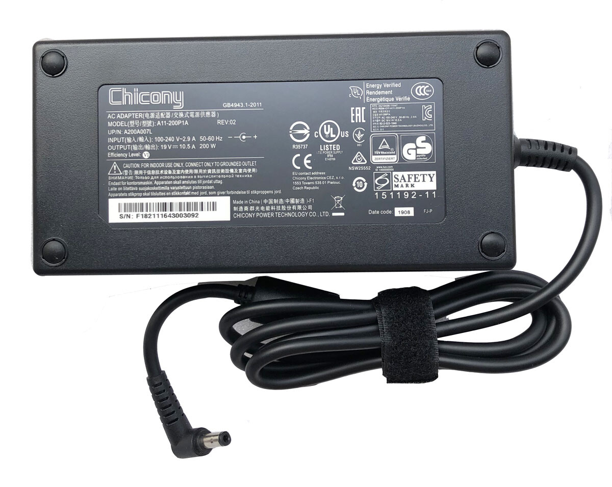 Chicony 19V 10.5A 200W AC Adapter Charger For Aorus X5 V8 200 Watt Power Supply